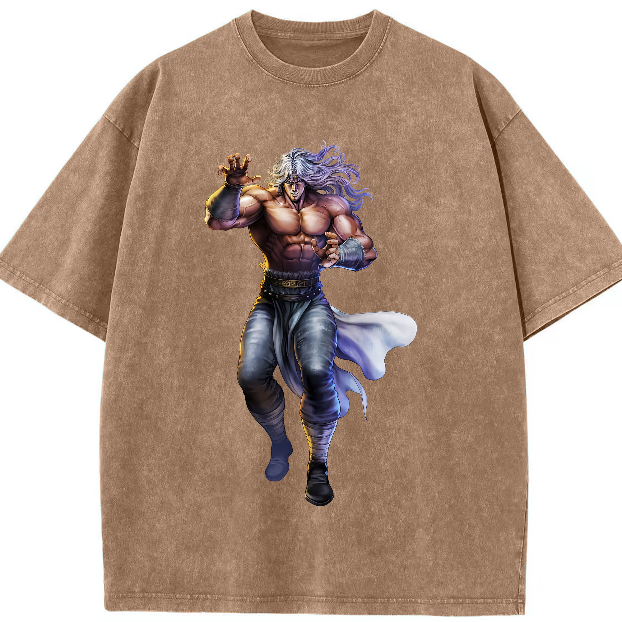 （画像用） 北斗の拳 Fist of the North Star 綿100% ヴィンテージ風 半袖Tシャツ（フロントプリント）