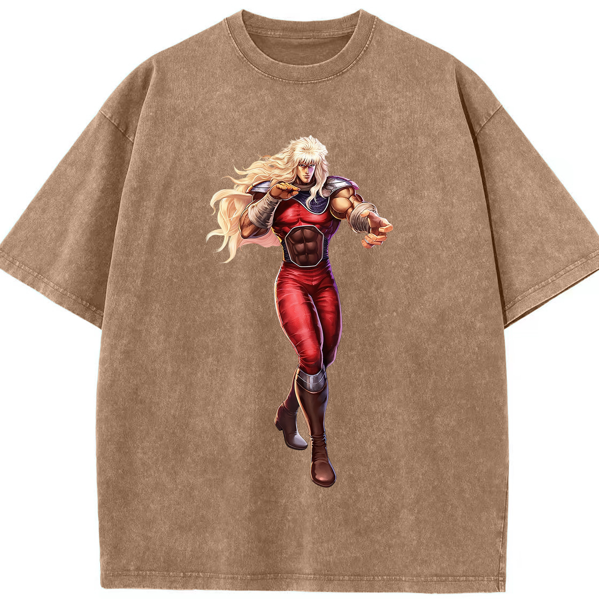 （画像用） 北斗の拳 Fist of the North Star 綿100% ヴィンテージ風 半袖Tシャツ（フロントプリント）