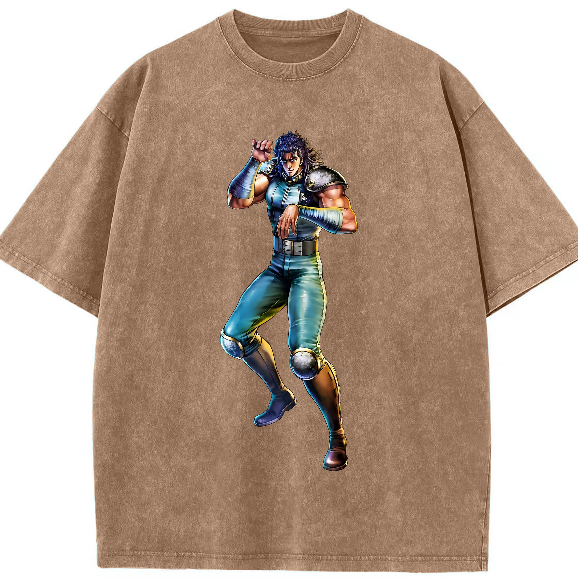 （画像用） 北斗の拳 Fist of the North Star 綿100% ヴィンテージ風 半袖Tシャツ（フロントプリント）