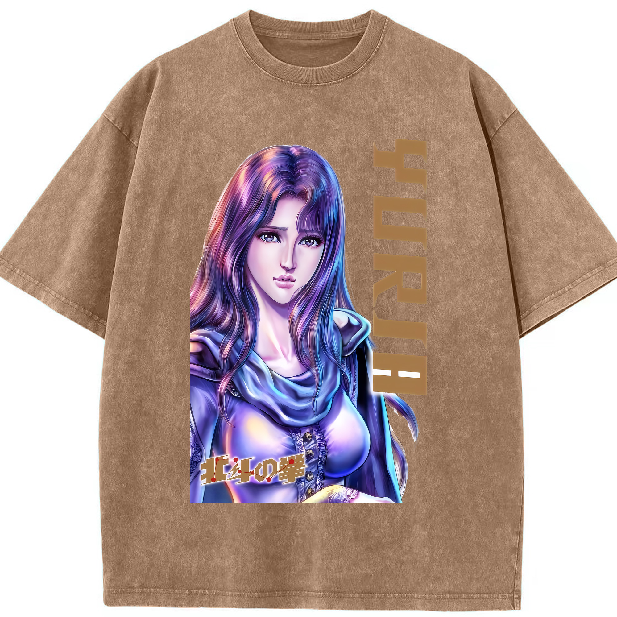 （画像用） 北斗の拳 Fist of the North Star 綿100% ヴィンテージ風 半袖Tシャツ（フロントプリント）