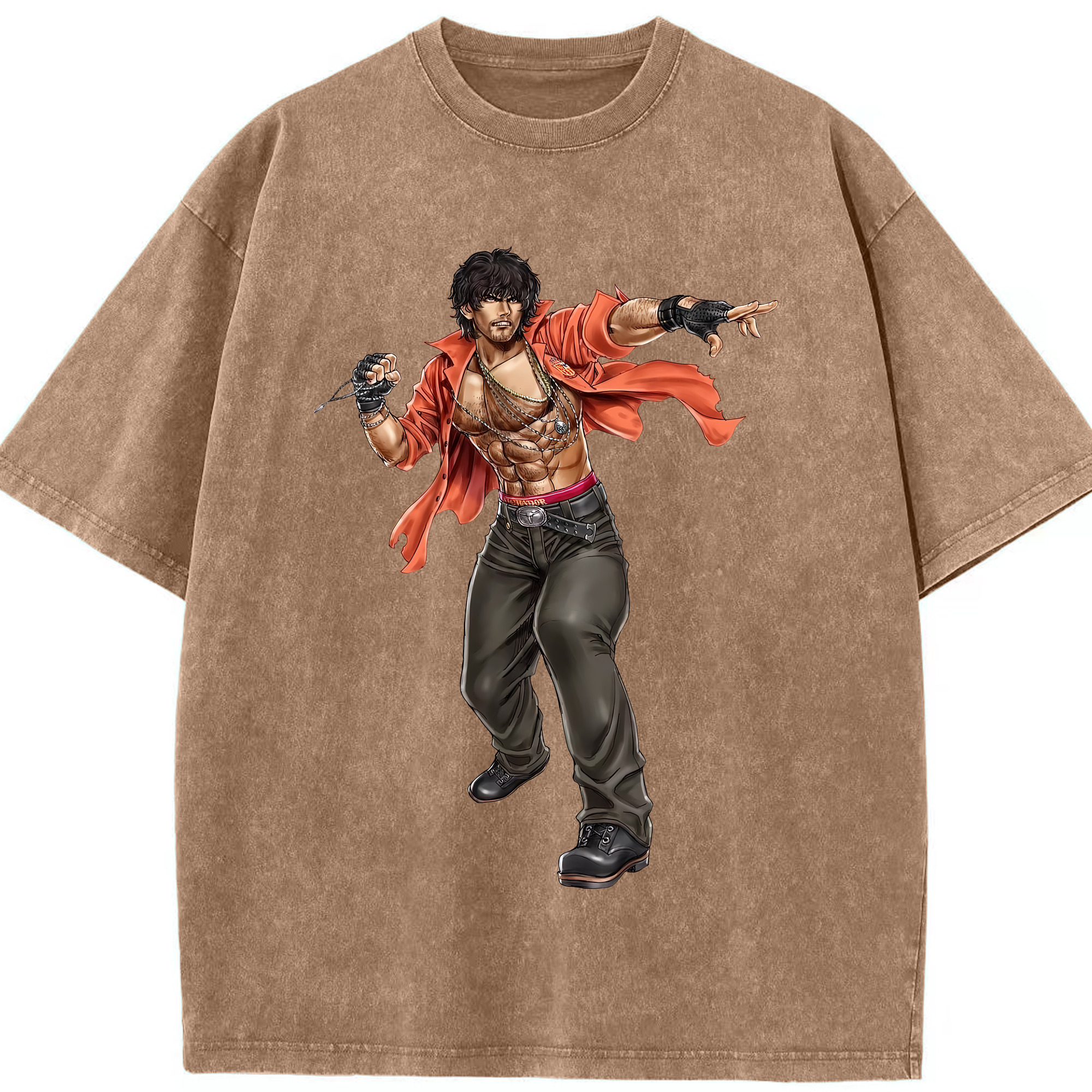 （画像用） 北斗の拳 Fist of the North Star 綿100% ヴィンテージ風 半袖Tシャツ（フロントプリント）