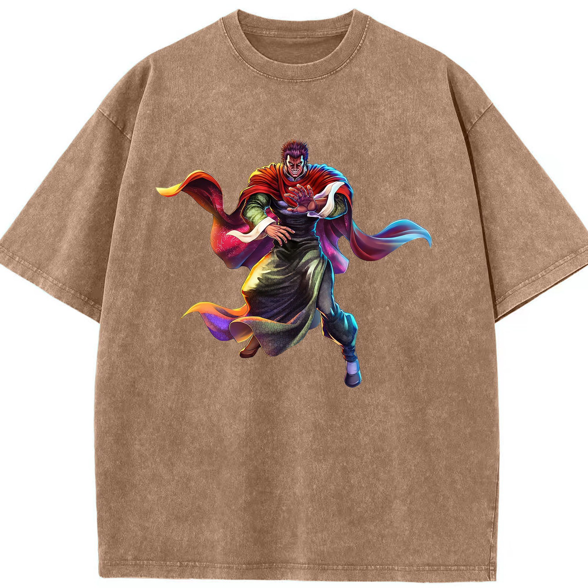 （画像用） 北斗の拳 Fist of the North Star 綿100% ヴィンテージ風 半袖Tシャツ（フロントプリント）