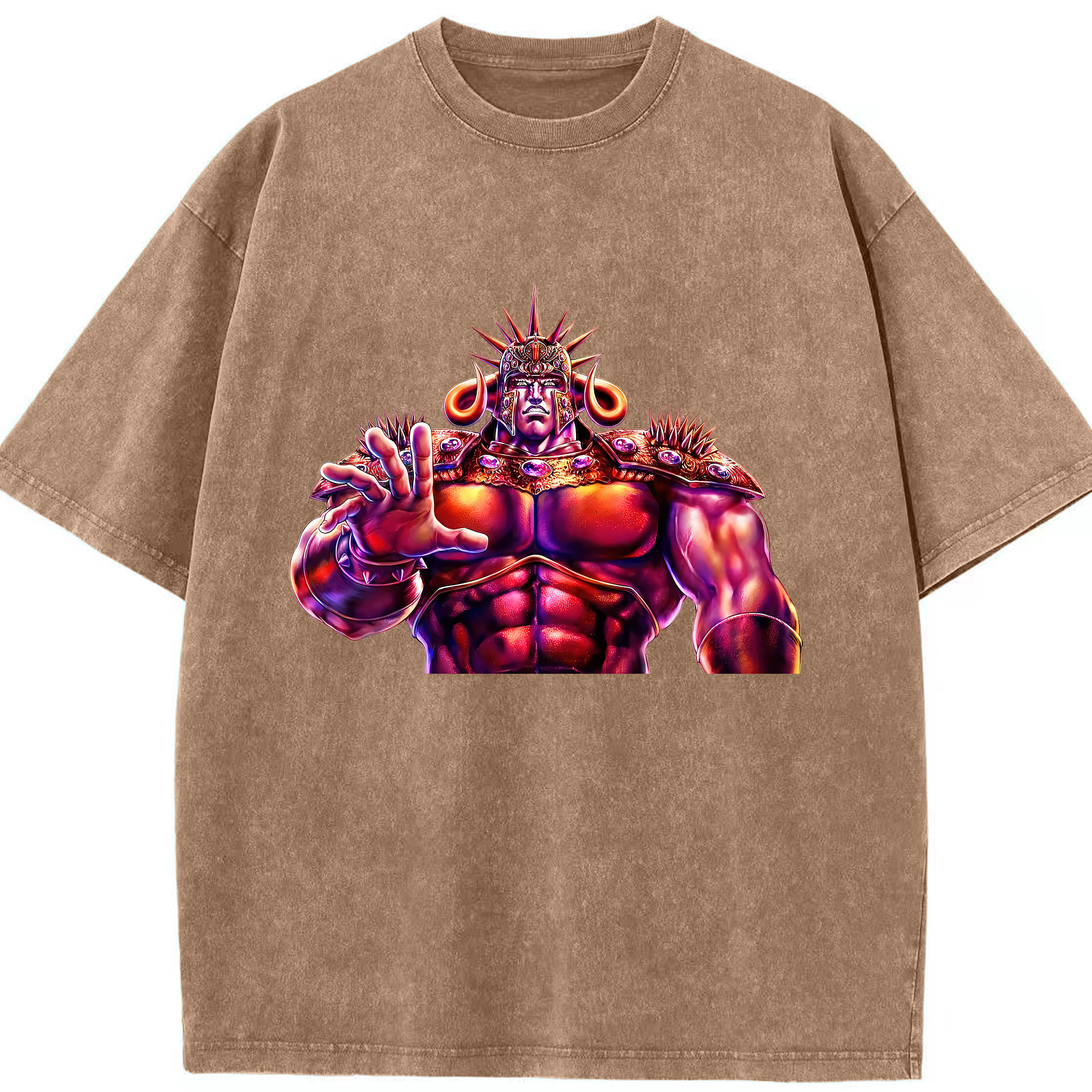 （画像用） 北斗の拳 Fist of the North Star 綿100% ヴィンテージ風 半袖Tシャツ（フロントプリント）