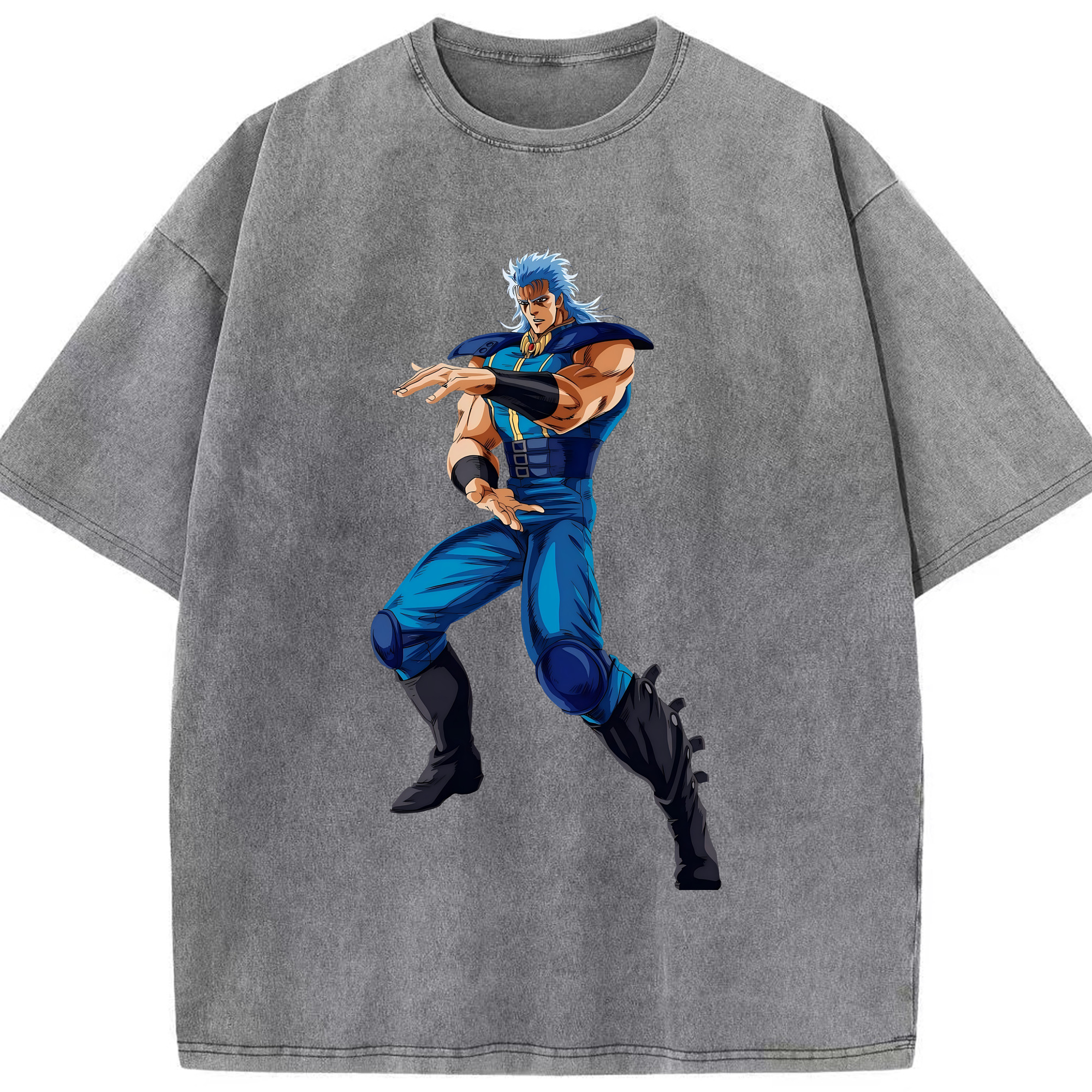 （画像用） 北斗の拳 Fist of the North Star 綿100% ヴィンテージ風 半袖Tシャツ（フロントプリント）