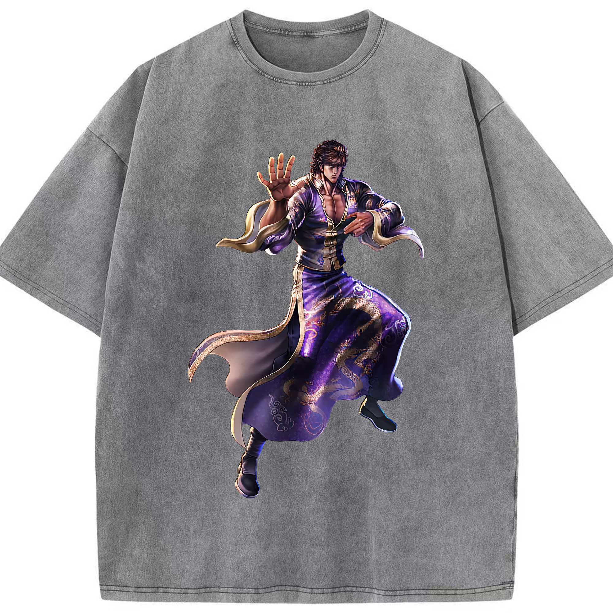 （画像用） 北斗の拳 Fist of the North Star 綿100% ヴィンテージ風 半袖Tシャツ（フロントプリント）