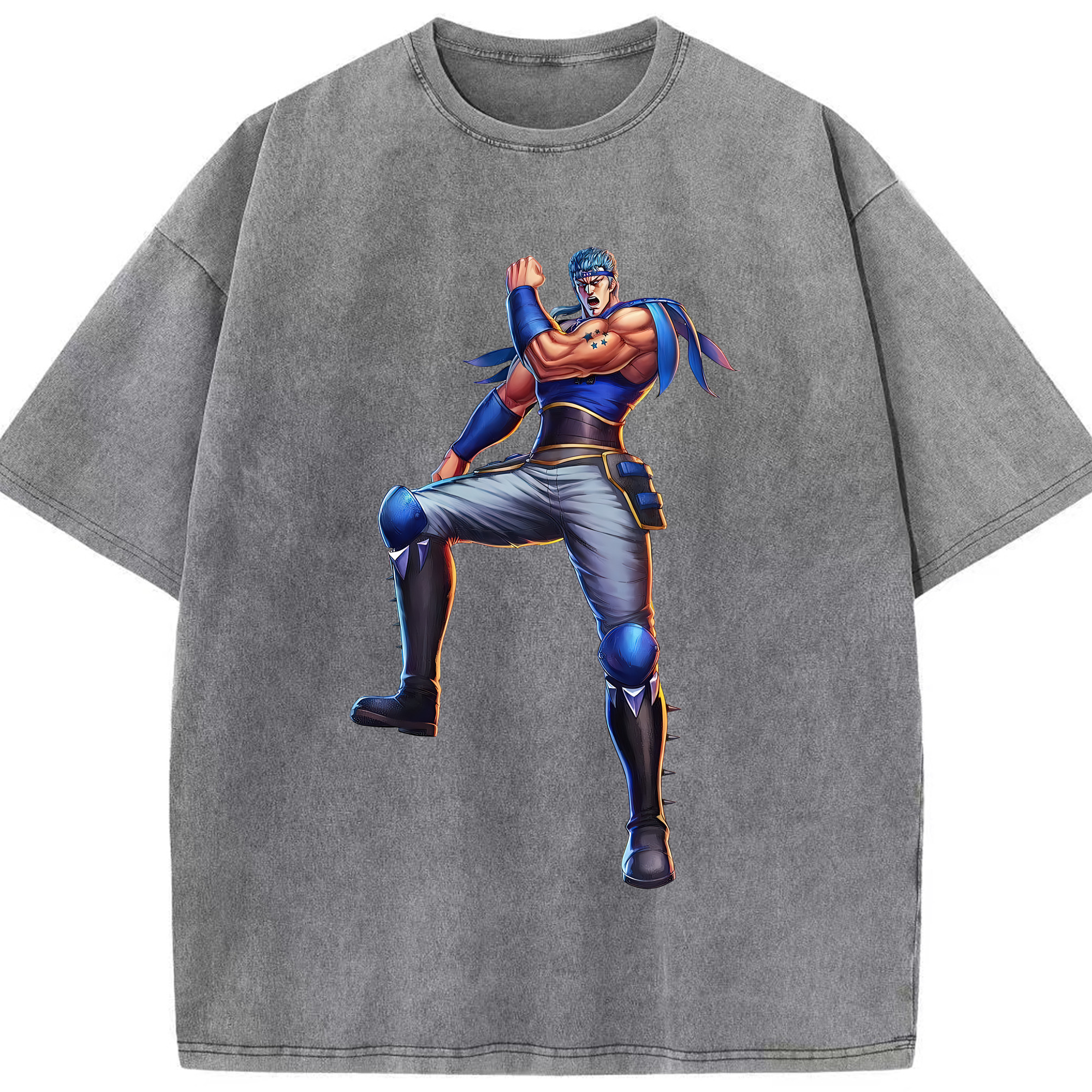 （画像用） 北斗の拳 Fist of the North Star 綿100% ヴィンテージ風 半袖Tシャツ（フロントプリント）