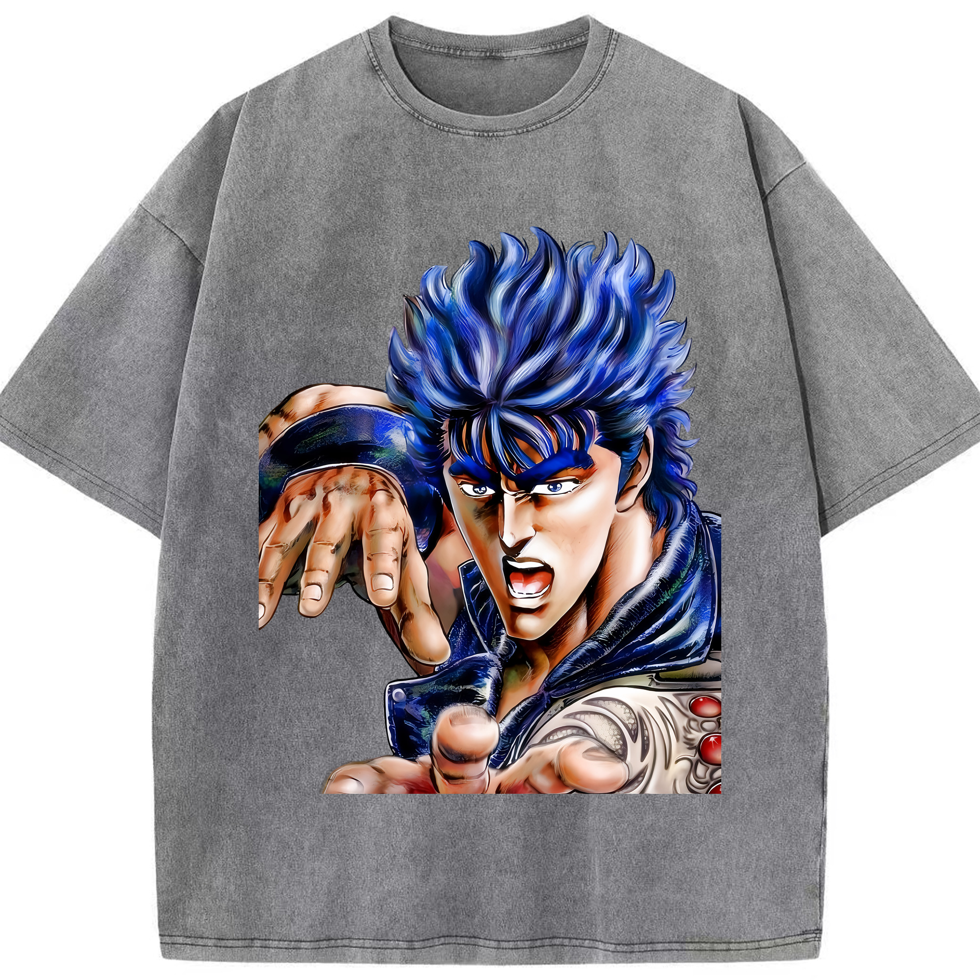 （画像用） 北斗の拳 Fist of the North Star 綿100% ヴィンテージ風 半袖Tシャツ（フロントプリント）