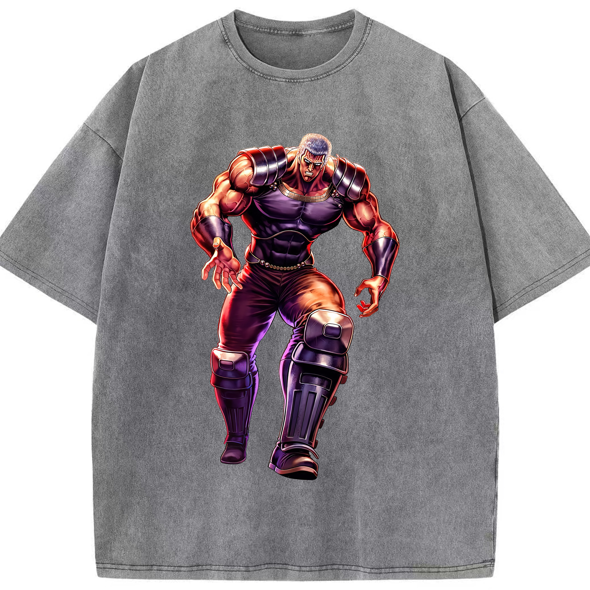 （画像用） 北斗の拳 Fist of the North Star 綿100% ヴィンテージ風 半袖Tシャツ（フロントプリント）