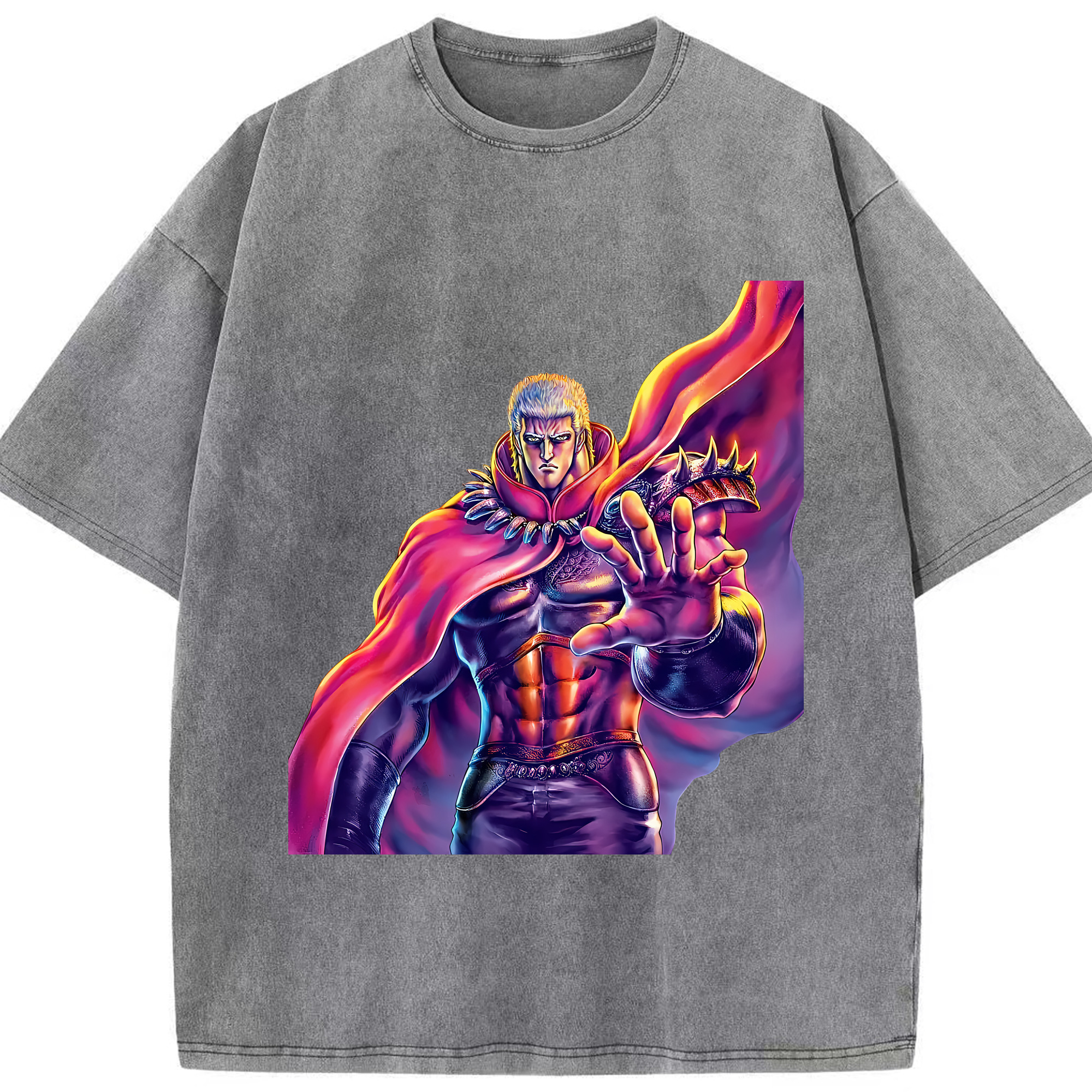 （画像用） 北斗の拳 Fist of the North Star 綿100% ヴィンテージ風 半袖Tシャツ（フロントプリント）