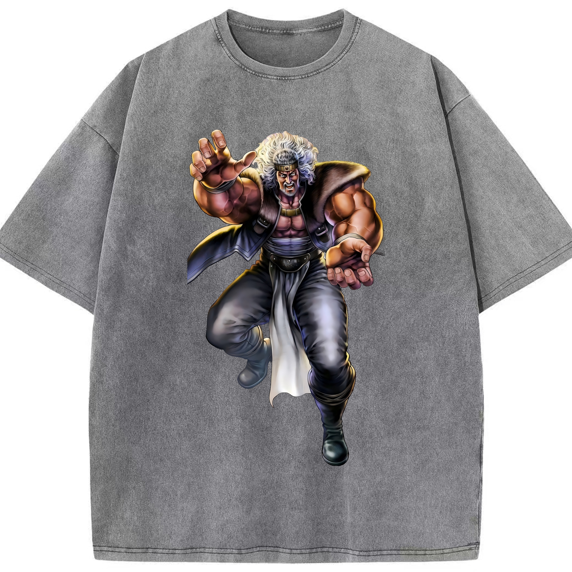 （画像用） 北斗の拳 Fist of the North Star 綿100% ヴィンテージ風 半袖Tシャツ（フロントプリント）