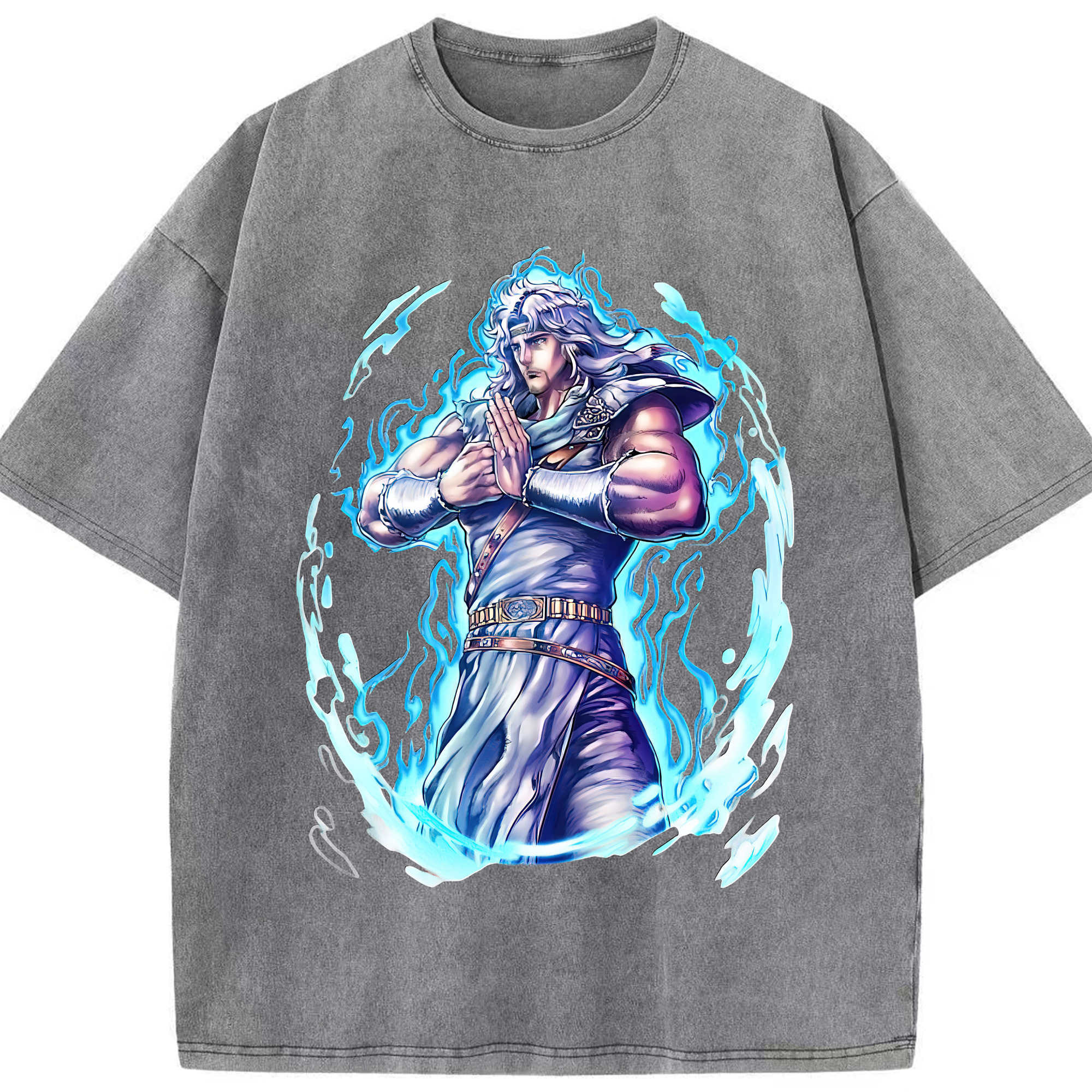 （画像用） 北斗の拳 Fist of the North Star 綿100% ヴィンテージ風 半袖Tシャツ（フロントプリント）