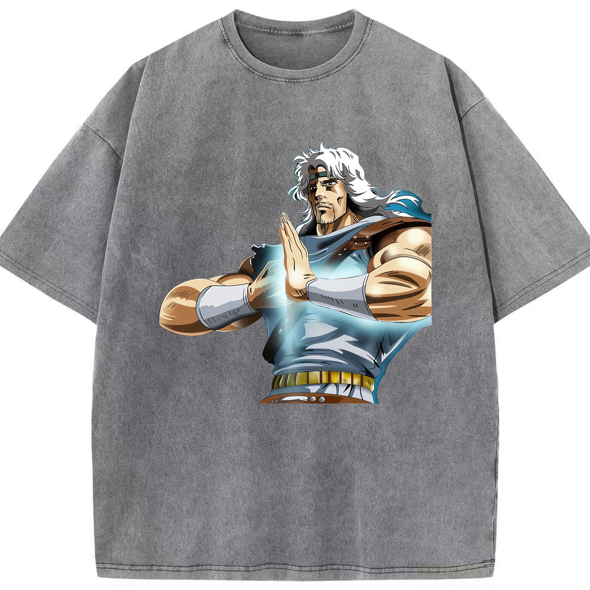 （画像用） 北斗の拳 Fist of the North Star 綿100% ヴィンテージ風 半袖Tシャツ（フロントプリント）
