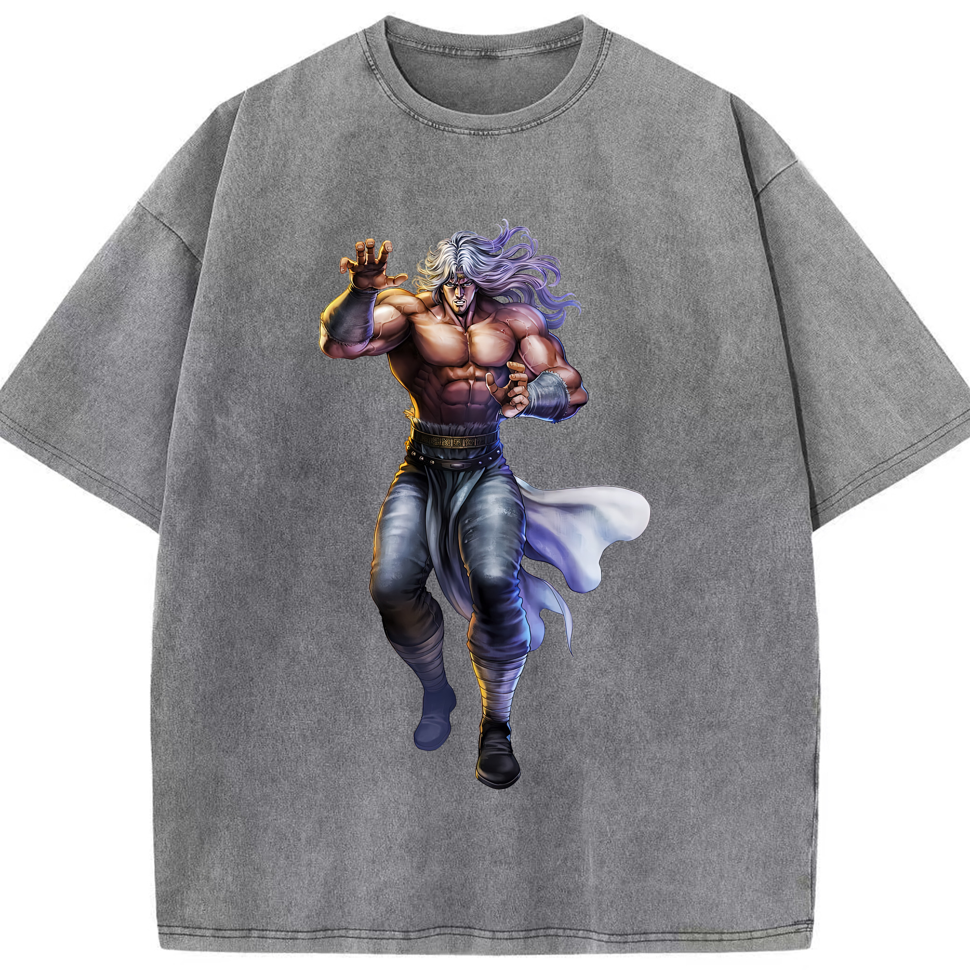 （画像用） 北斗の拳 Fist of the North Star 綿100% ヴィンテージ風 半袖Tシャツ（フロントプリント）