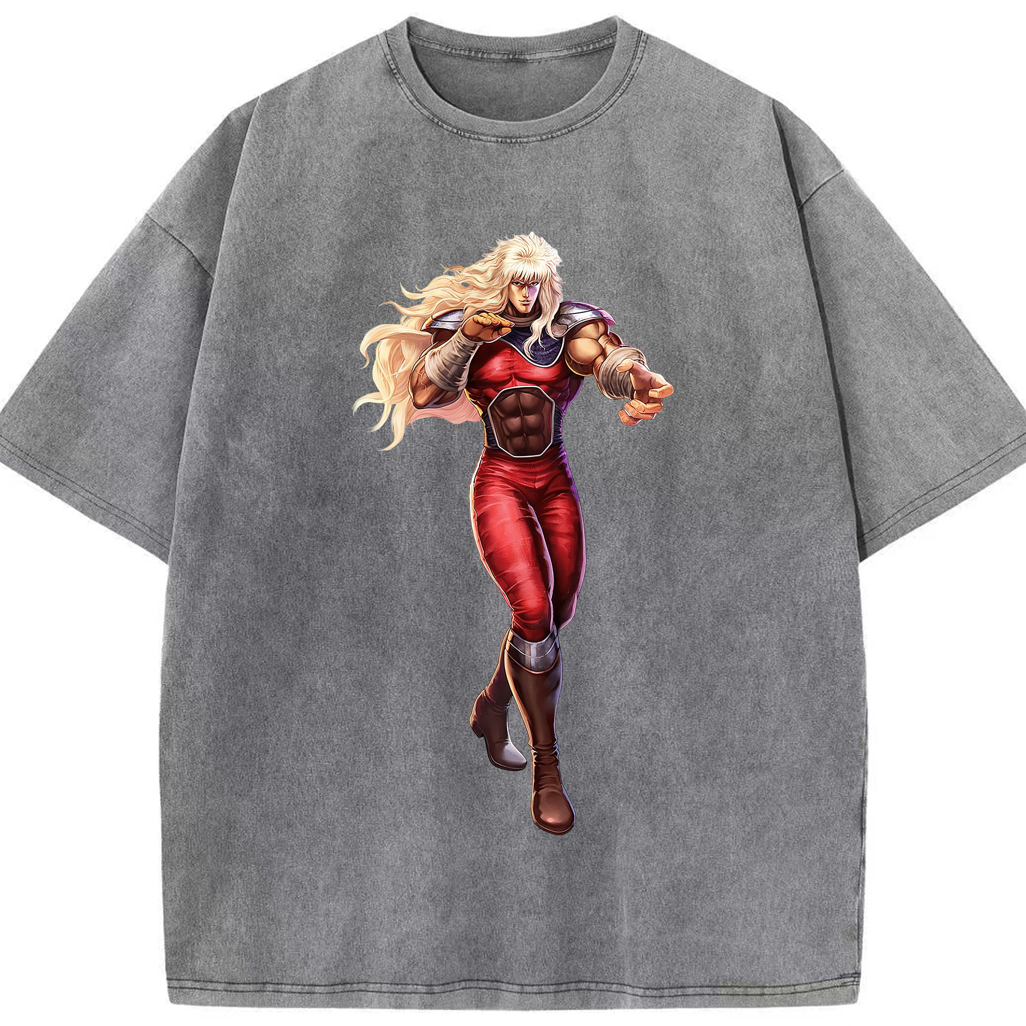 （画像用） 北斗の拳 Fist of the North Star 綿100% ヴィンテージ風 半袖Tシャツ（フロントプリント）