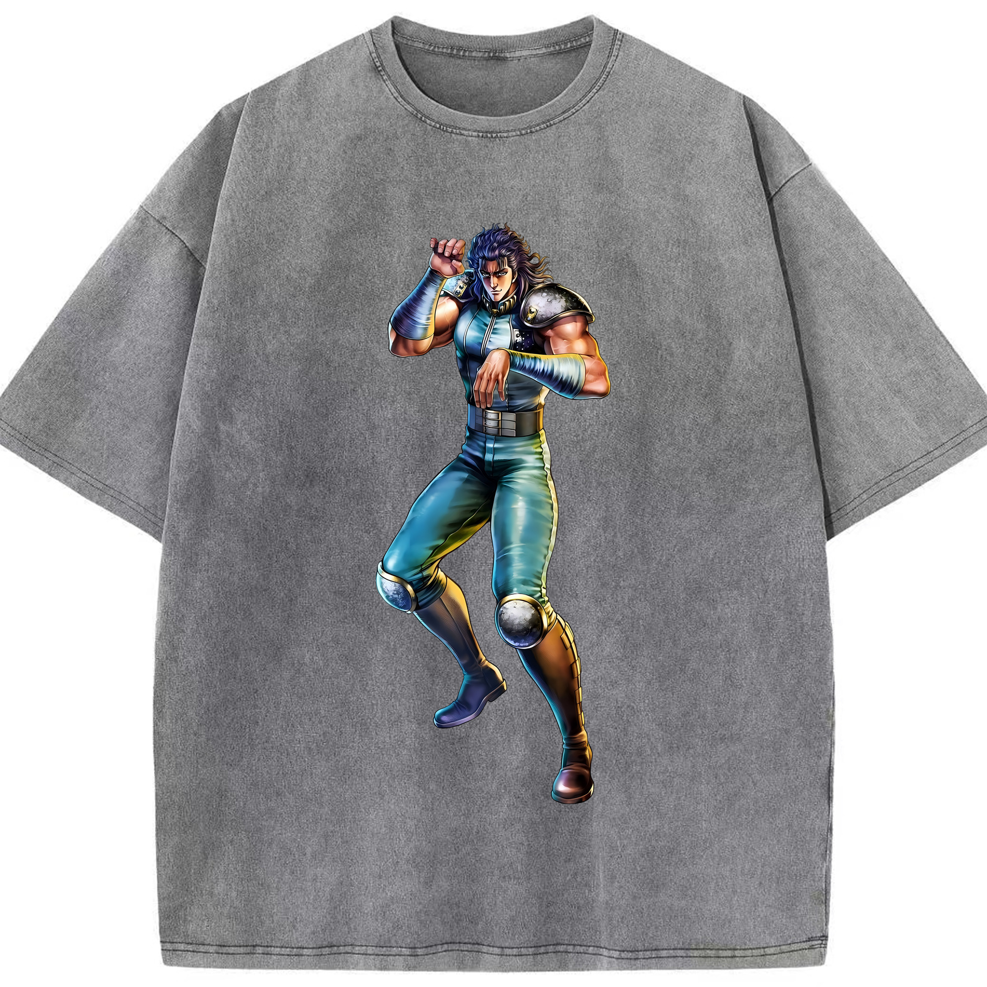 （画像用） 北斗の拳 Fist of the North Star 綿100% ヴィンテージ風 半袖Tシャツ（フロントプリント）
