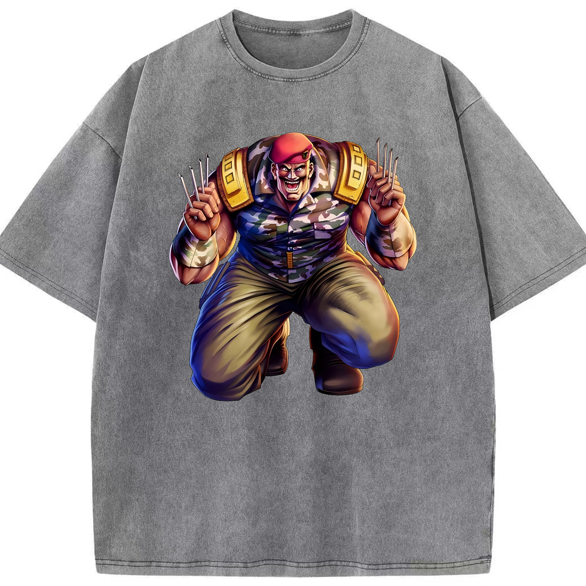 （画像用） 北斗の拳 Fist of the North Star 綿100% ヴィンテージ風 半袖Tシャツ（フロントプリント）