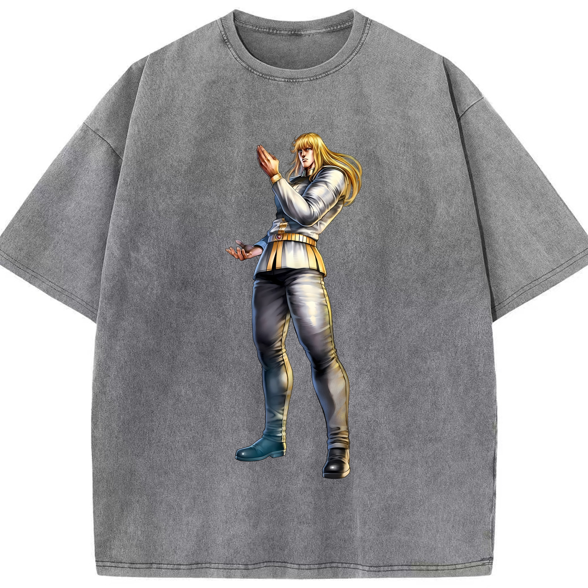 （画像用） 北斗の拳 Fist of the North Star 綿100% ヴィンテージ風 半袖Tシャツ（フロントプリント）