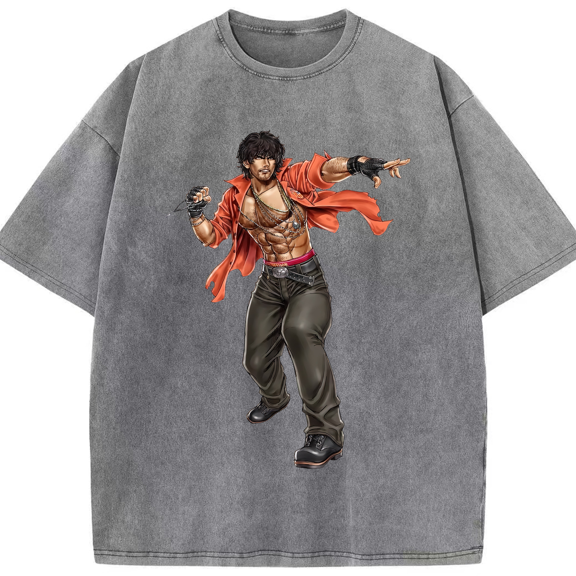 （画像用） 北斗の拳 Fist of the North Star 綿100% ヴィンテージ風 半袖Tシャツ（フロントプリント）