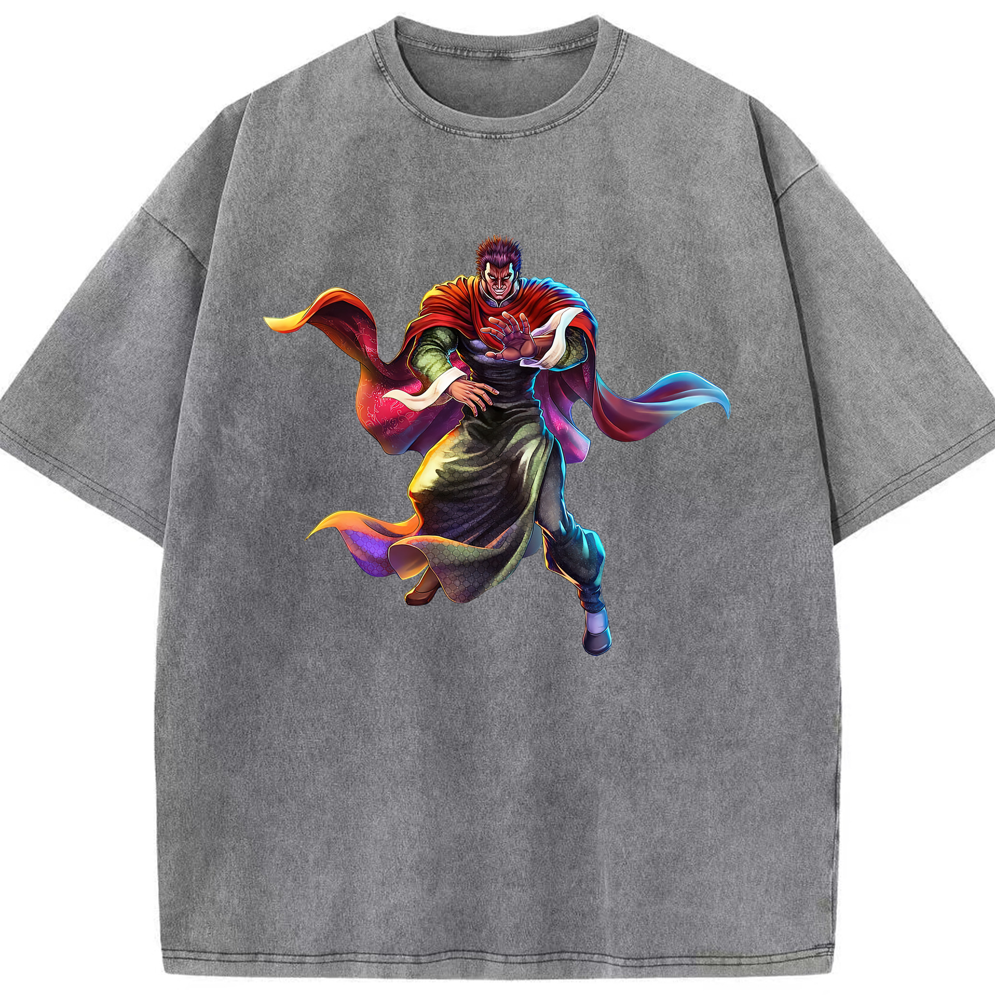 （画像用） 北斗の拳 Fist of the North Star 綿100% ヴィンテージ風 半袖Tシャツ（フロントプリント）