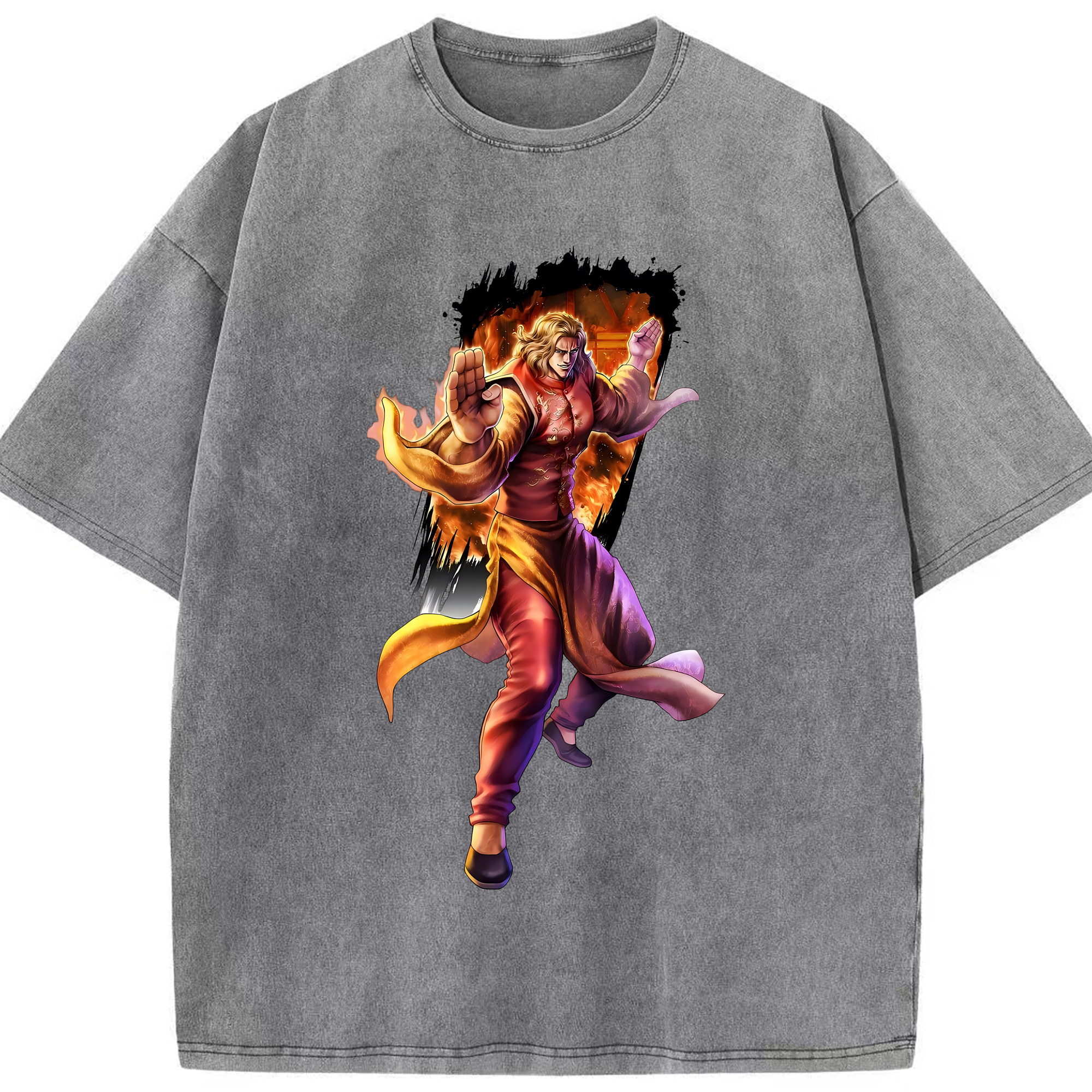 （画像用） 北斗の拳 Fist of the North Star 綿100% ヴィンテージ風 半袖Tシャツ（フロントプリント）