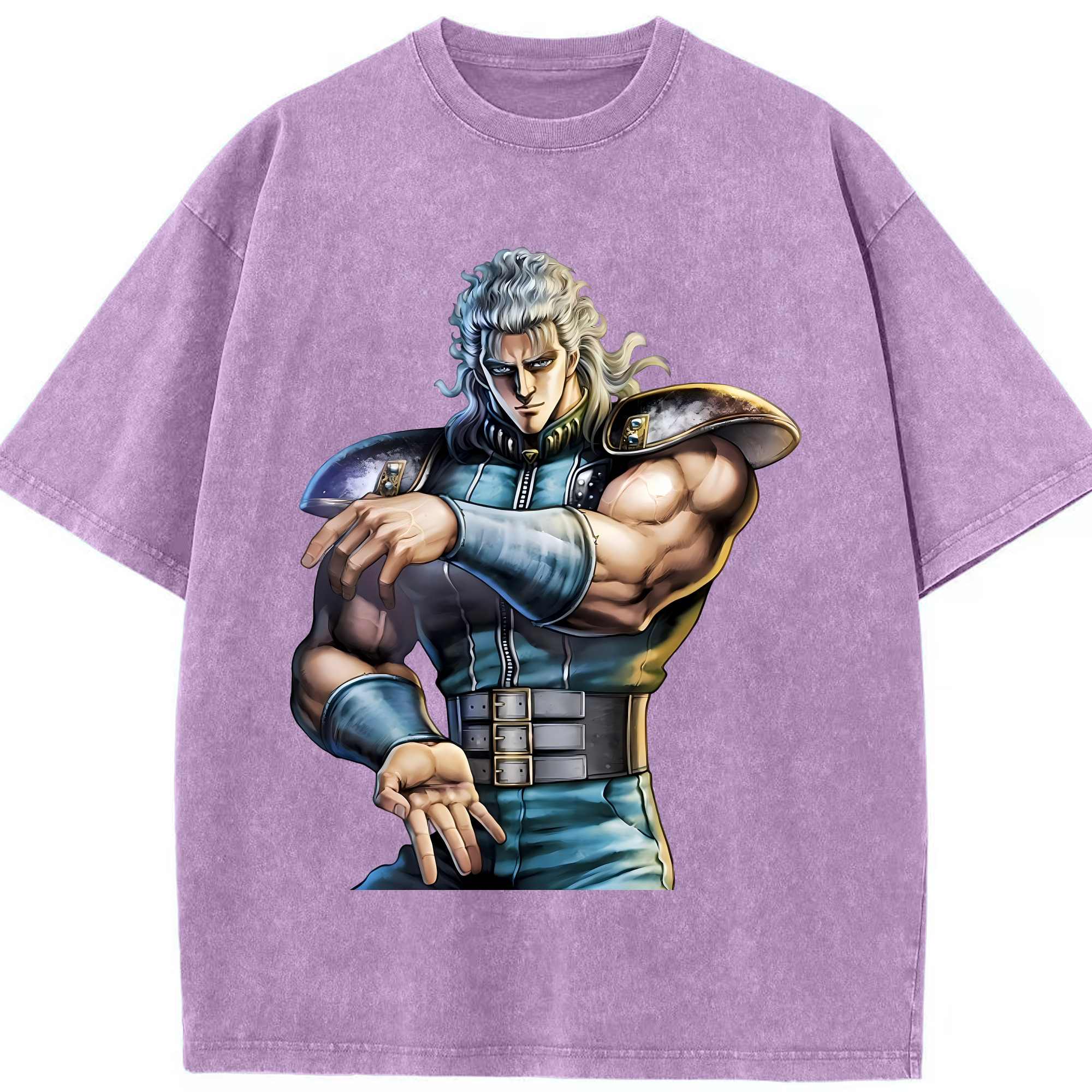 （画像用） 北斗の拳 Fist of the North Star 綿100% ヴィンテージ風 半袖Tシャツ（フロントプリント）