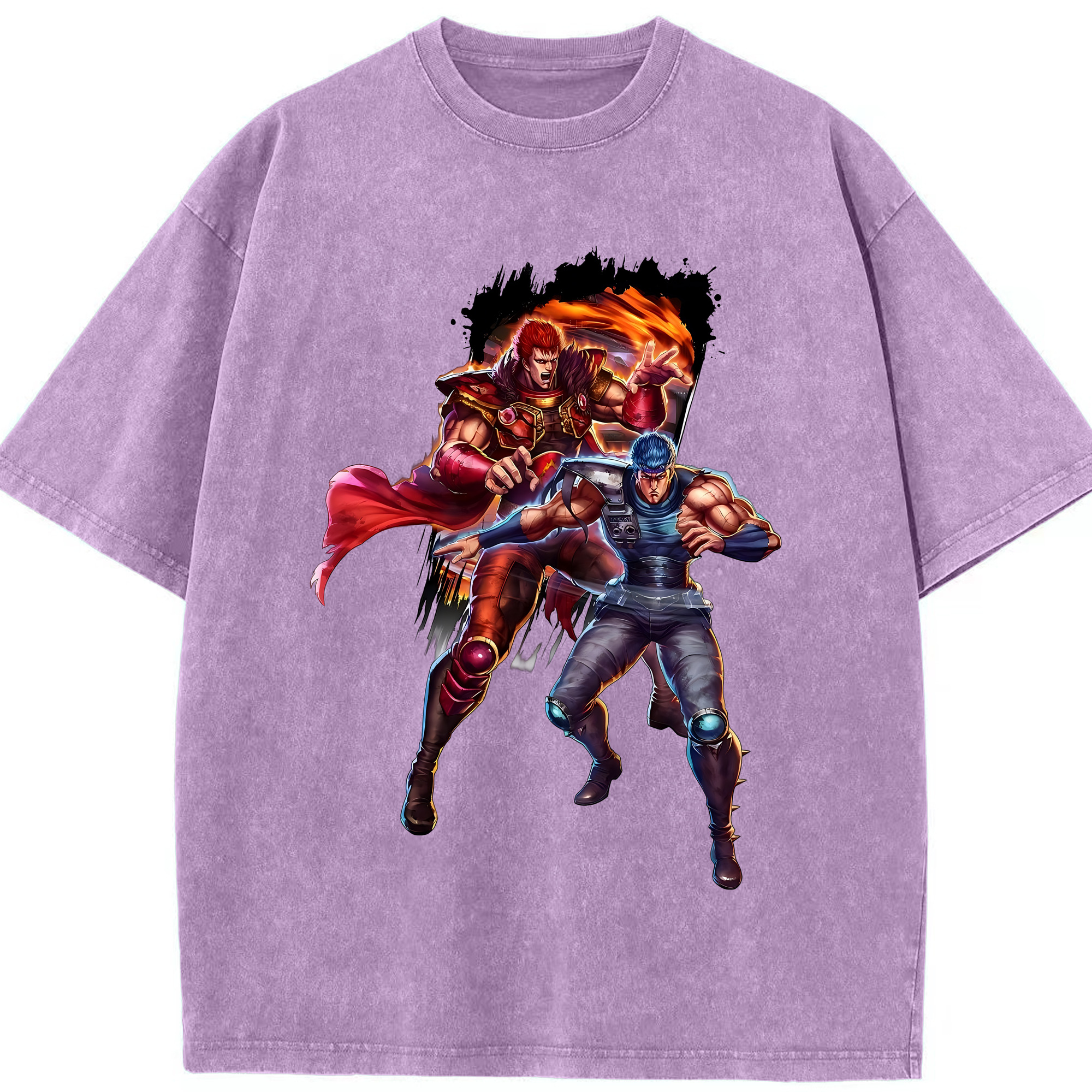 （画像用） 北斗の拳 Fist of the North Star 綿100% ヴィンテージ風 半袖Tシャツ（フロントプリント）