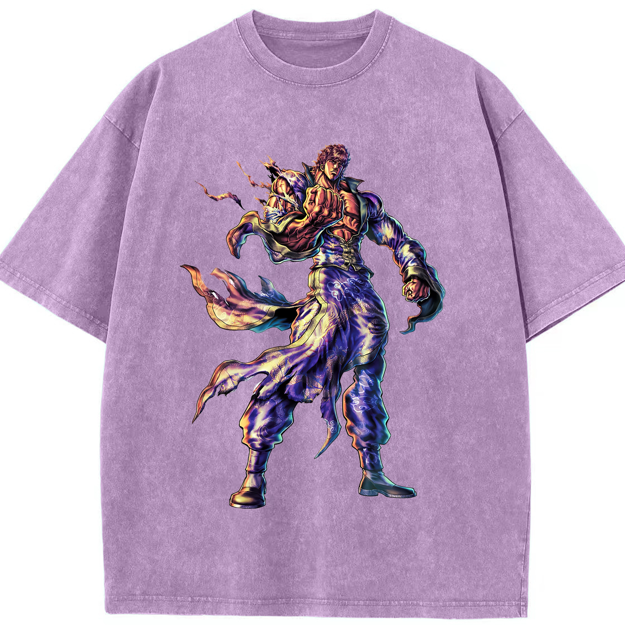 （画像用） 北斗の拳 Fist of the North Star 綿100% ヴィンテージ風 半袖Tシャツ（フロントプリント）