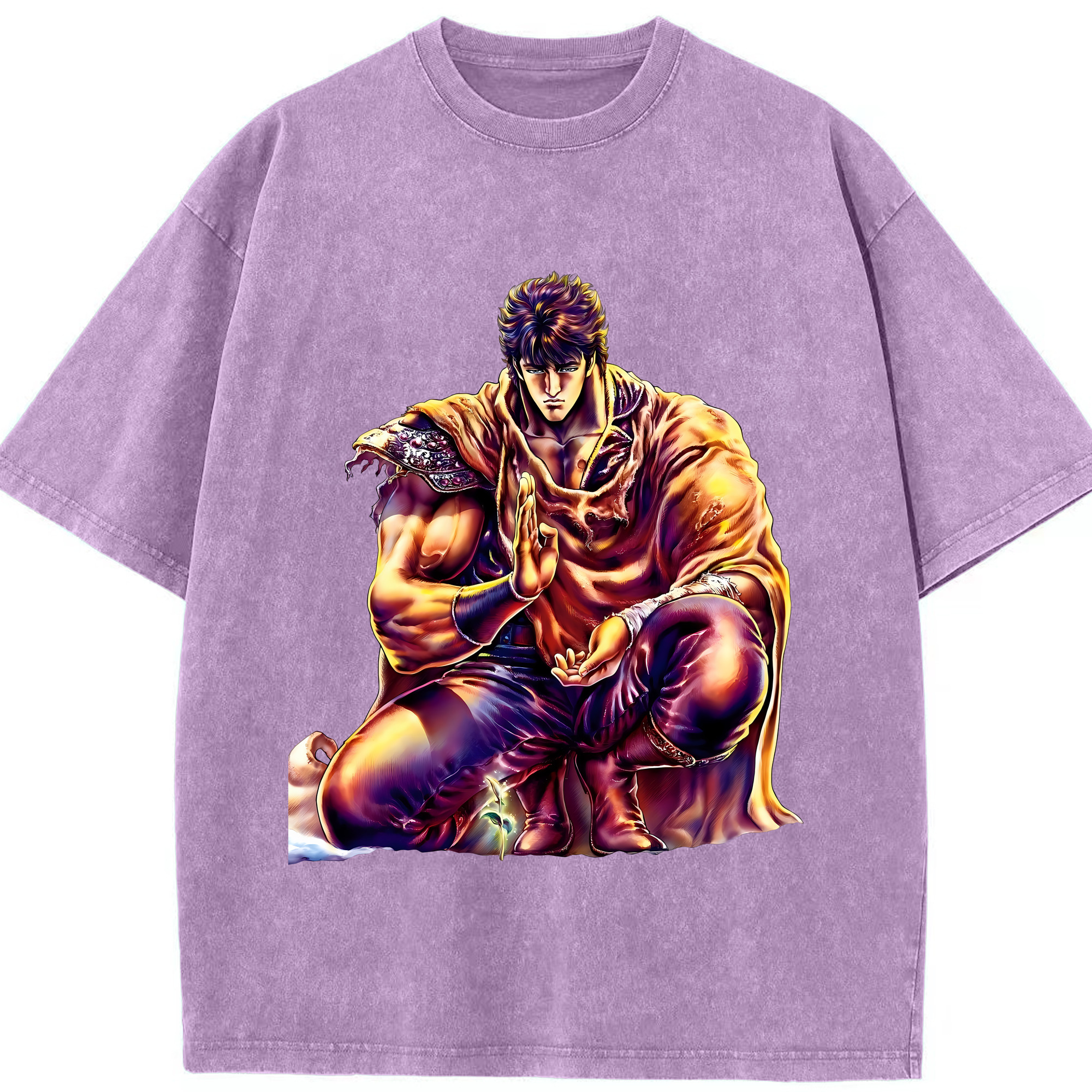 （画像用） 北斗の拳 Fist of the North Star 綿100% ヴィンテージ風 半袖Tシャツ（フロントプリント）