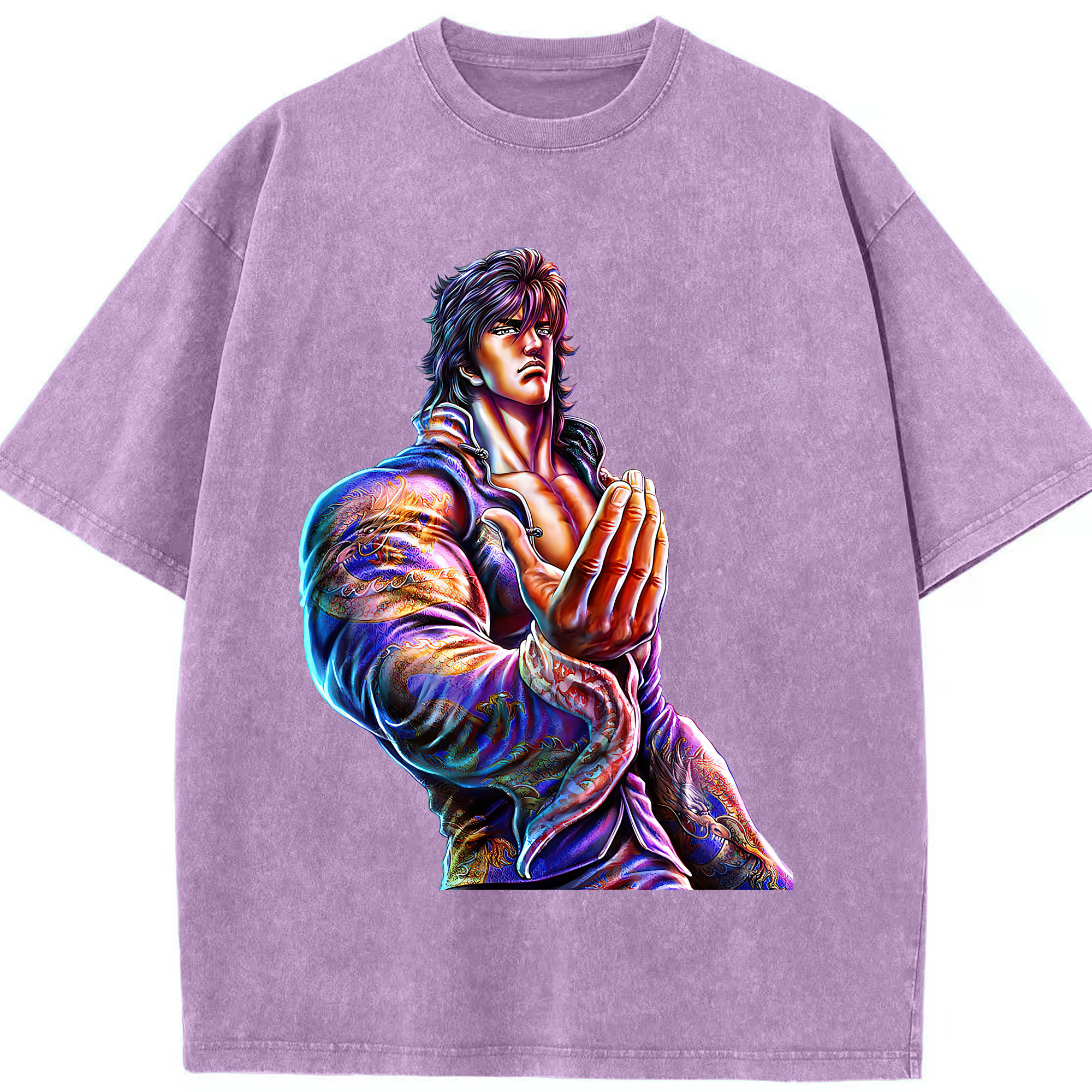 （画像用） 北斗の拳 Fist of the North Star 綿100% ヴィンテージ風 半袖Tシャツ（フロントプリント）