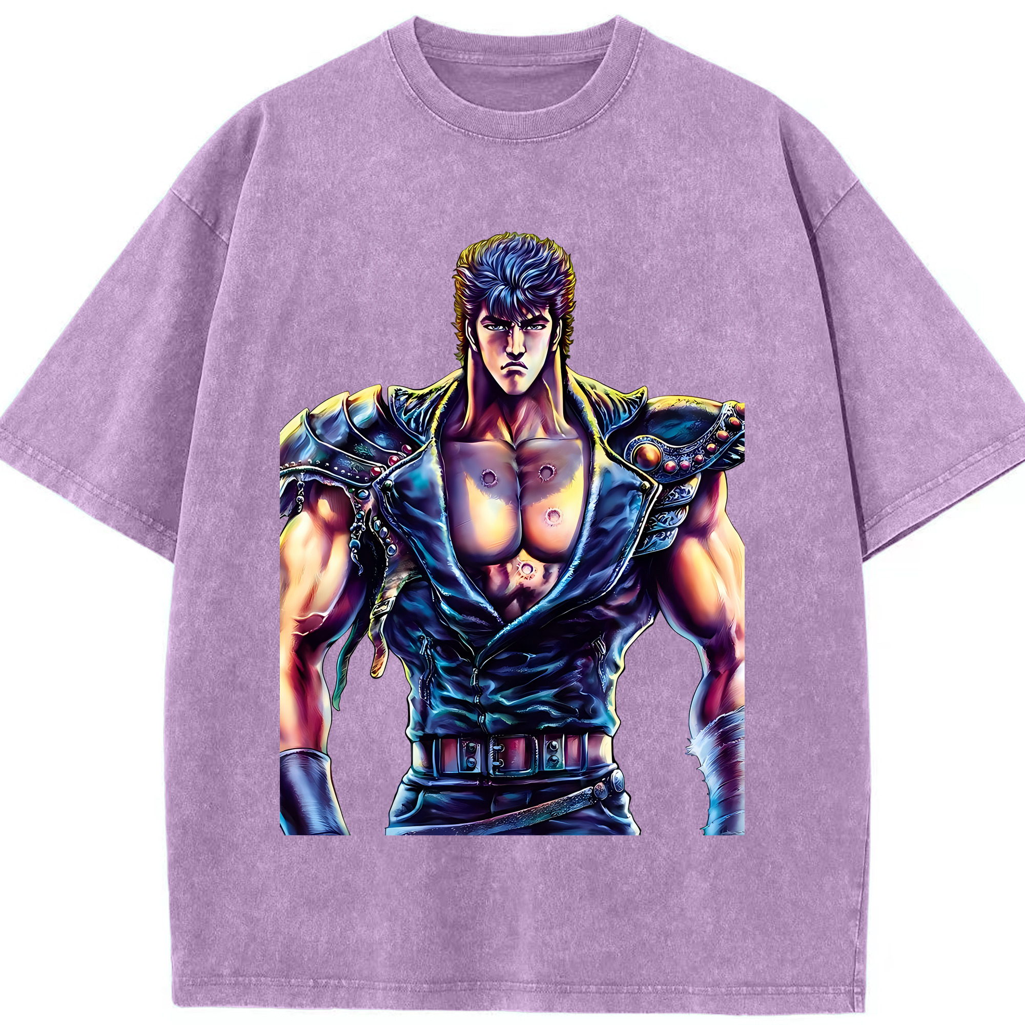 （画像用） 北斗の拳 Fist of the North Star 綿100% ヴィンテージ風 半袖Tシャツ（フロントプリント）