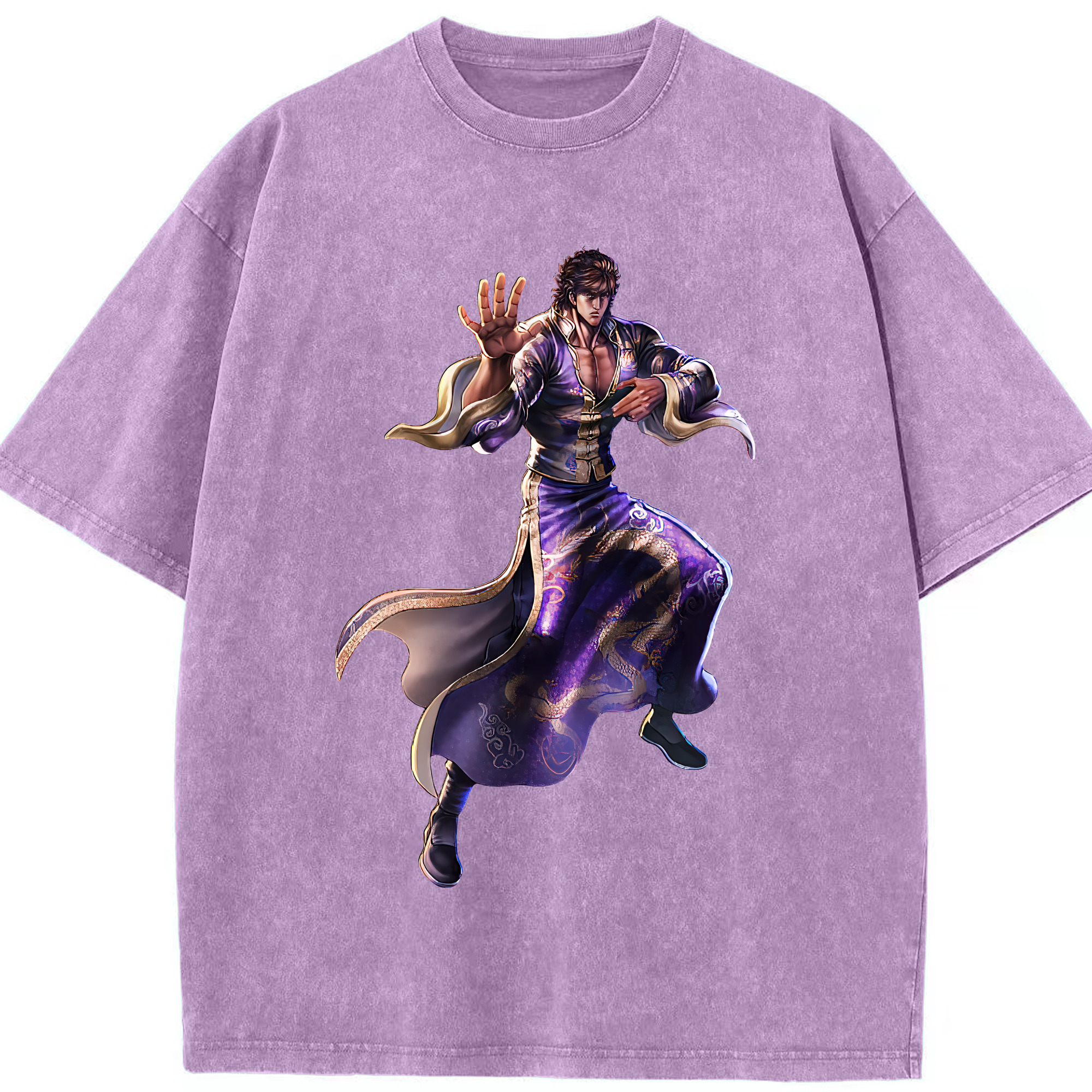 （画像用） 北斗の拳 Fist of the North Star 綿100% ヴィンテージ風 半袖Tシャツ（フロントプリント）