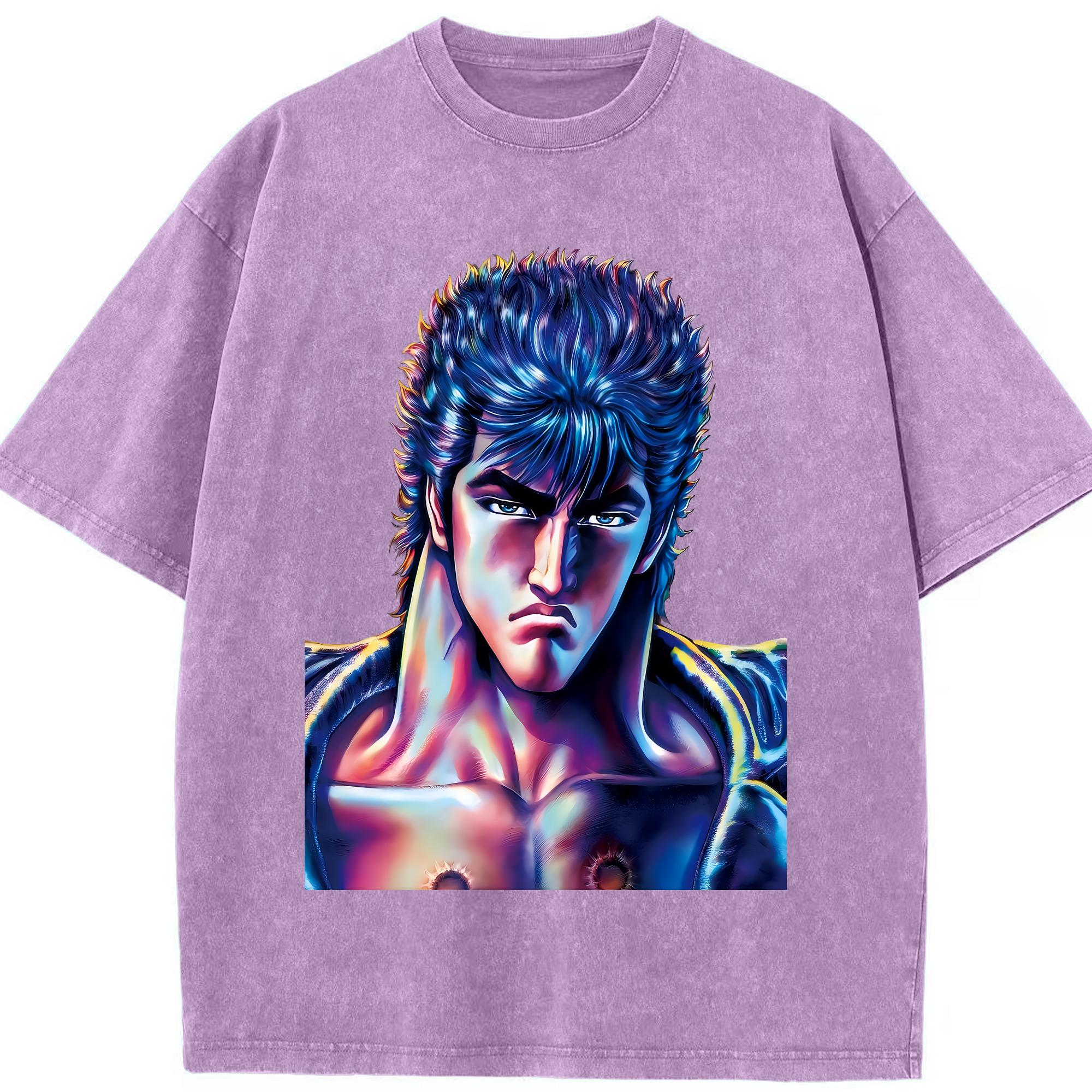 （画像用） 北斗の拳 Fist of the North Star 綿100% ヴィンテージ風 半袖Tシャツ（フロントプリント）