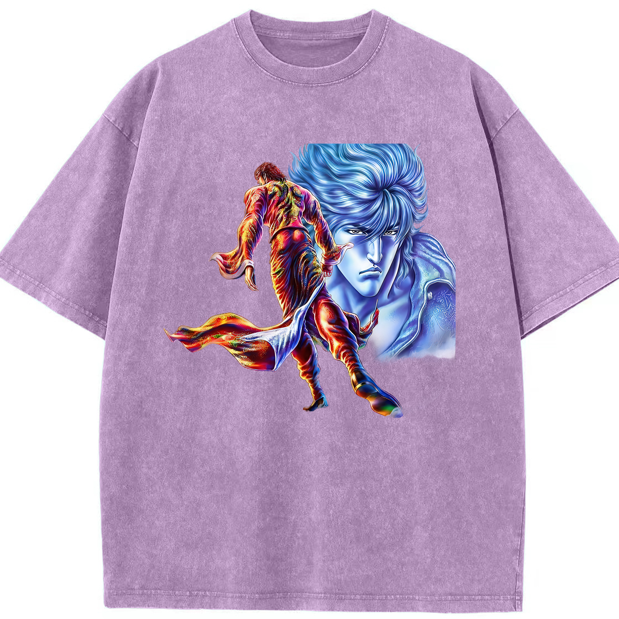 （画像用） 北斗の拳 Fist of the North Star 綿100% ヴィンテージ風 半袖Tシャツ（フロントプリント）