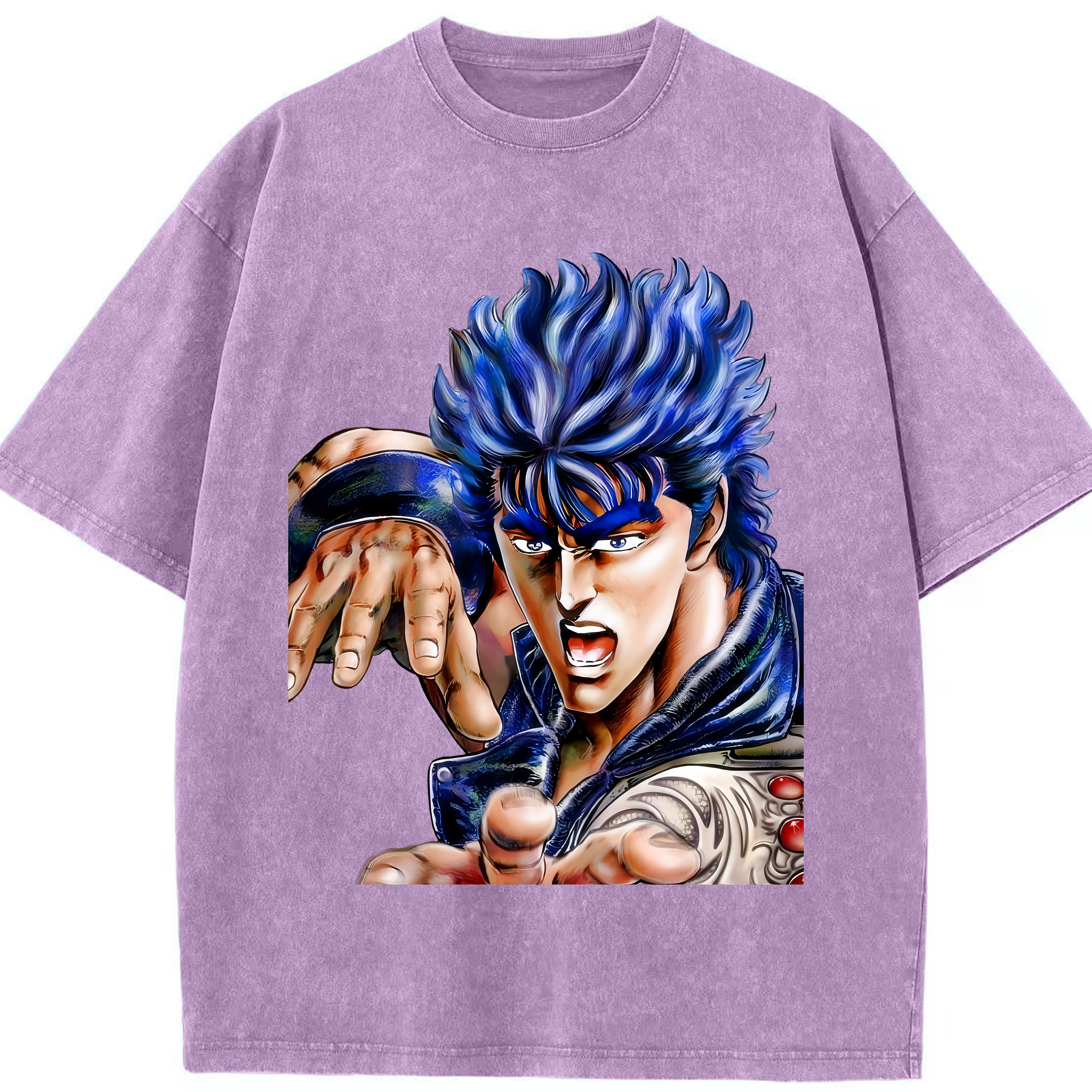 （画像用） 北斗の拳 Fist of the North Star 綿100% ヴィンテージ風 半袖Tシャツ（フロントプリント）