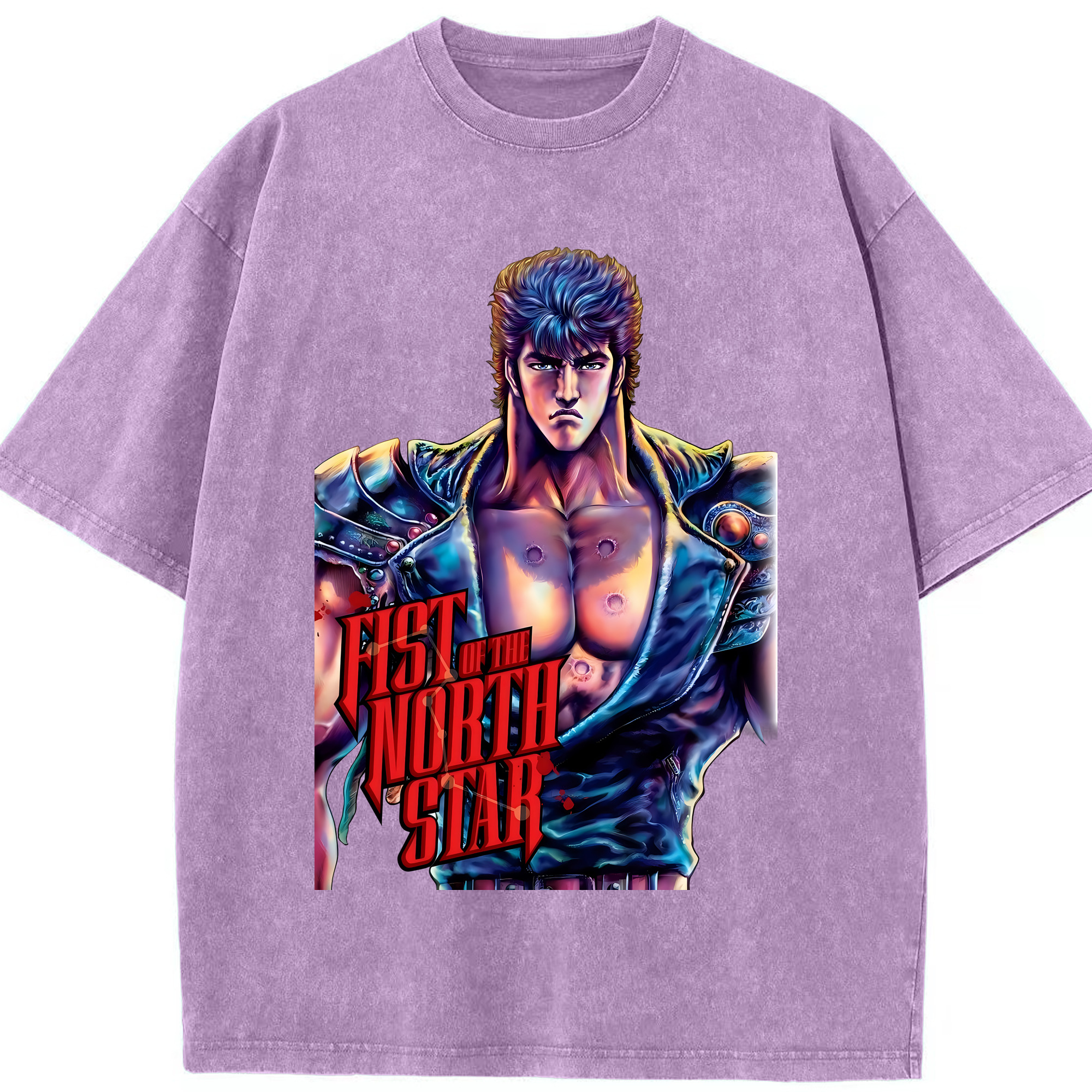 （画像用） 北斗の拳 Fist of the North Star 綿100% ヴィンテージ風 半袖Tシャツ（フロントプリント）
