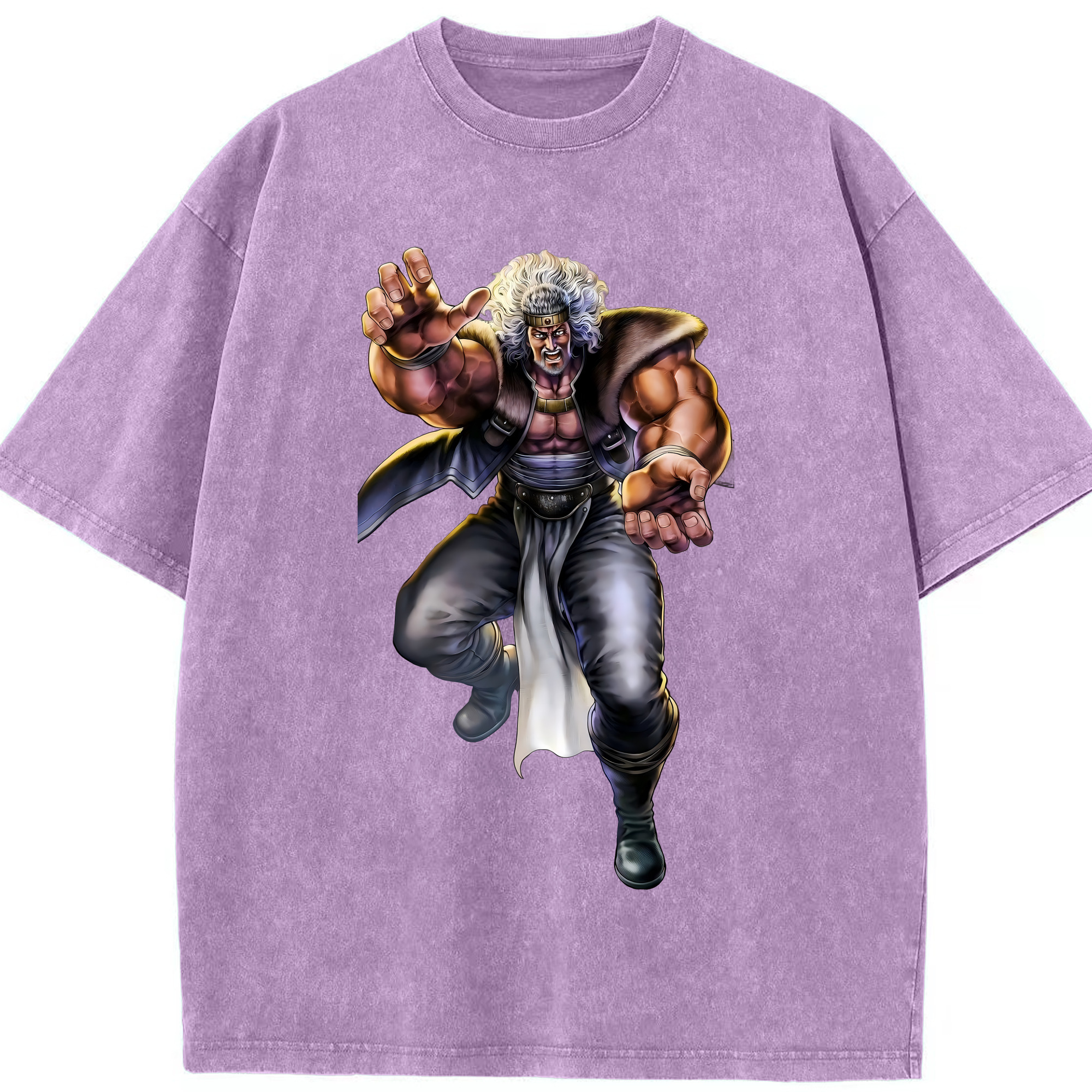（画像用） 北斗の拳 Fist of the North Star 綿100% ヴィンテージ風 半袖Tシャツ（フロントプリント）