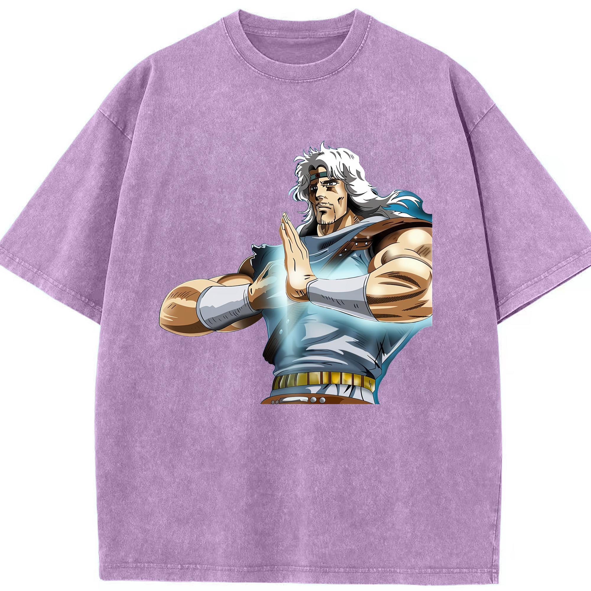 （画像用） 北斗の拳 Fist of the North Star 綿100% ヴィンテージ風 半袖Tシャツ（フロントプリント）