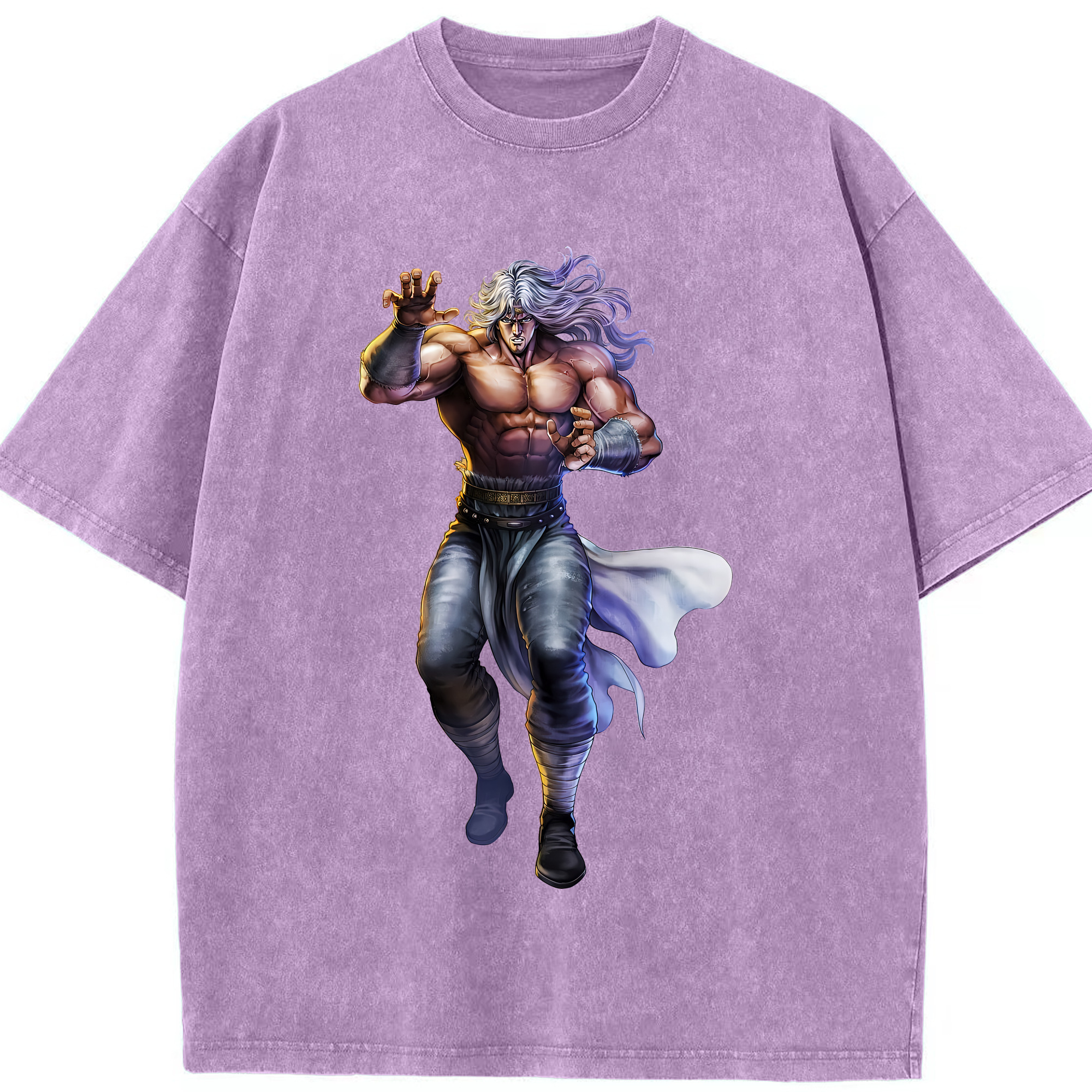 （画像用） 北斗の拳 Fist of the North Star 綿100% ヴィンテージ風 半袖Tシャツ（フロントプリント）