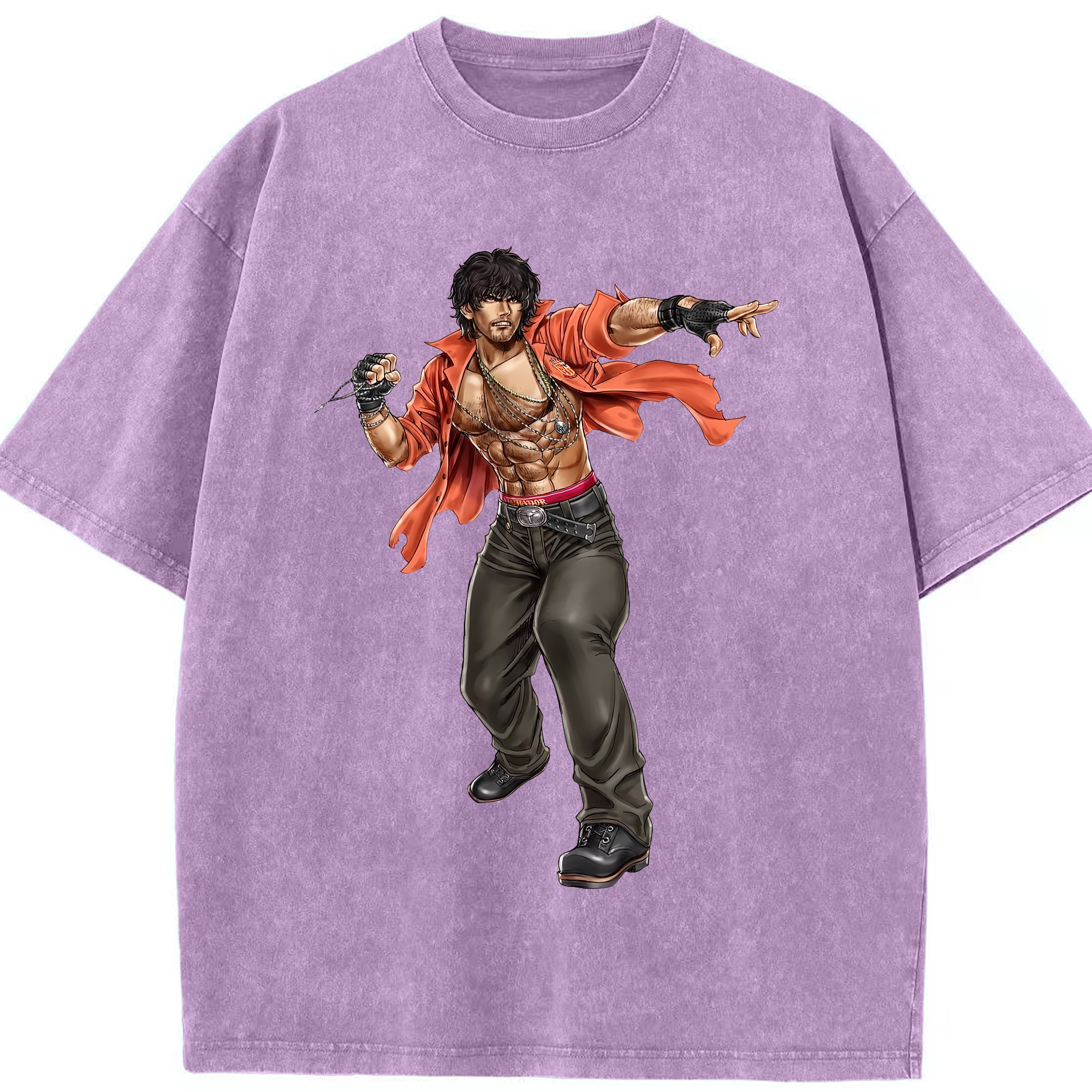 （画像用） 北斗の拳 Fist of the North Star 綿100% ヴィンテージ風 半袖Tシャツ（フロントプリント）