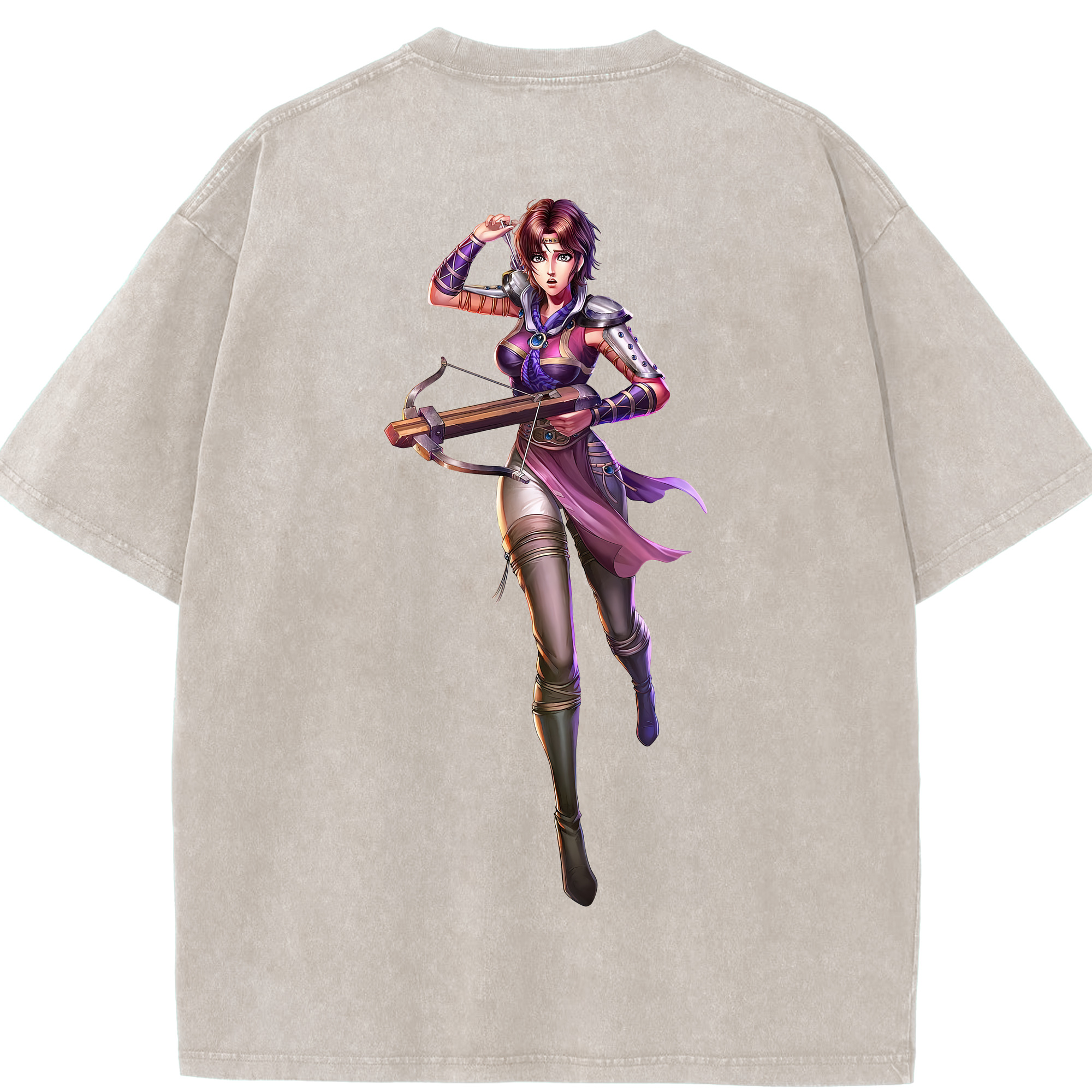 （画像用） 北斗の拳 Fist of the North Star 綿100% ヴィンテージ風 半袖Tシャツ（背面プリント）