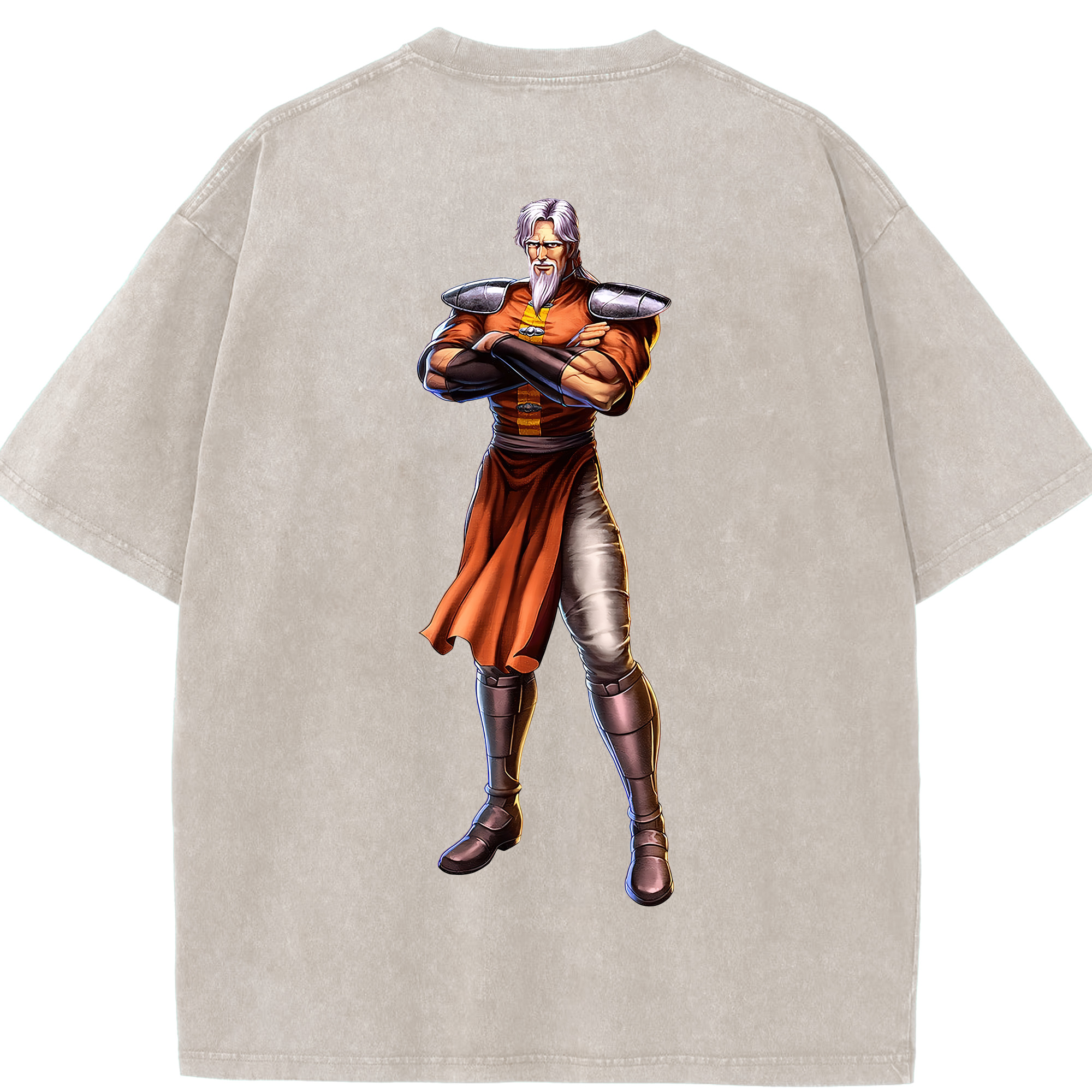（画像用） 北斗の拳 Fist of the North Star 綿100% ヴィンテージ風 半袖Tシャツ（背面プリント）
