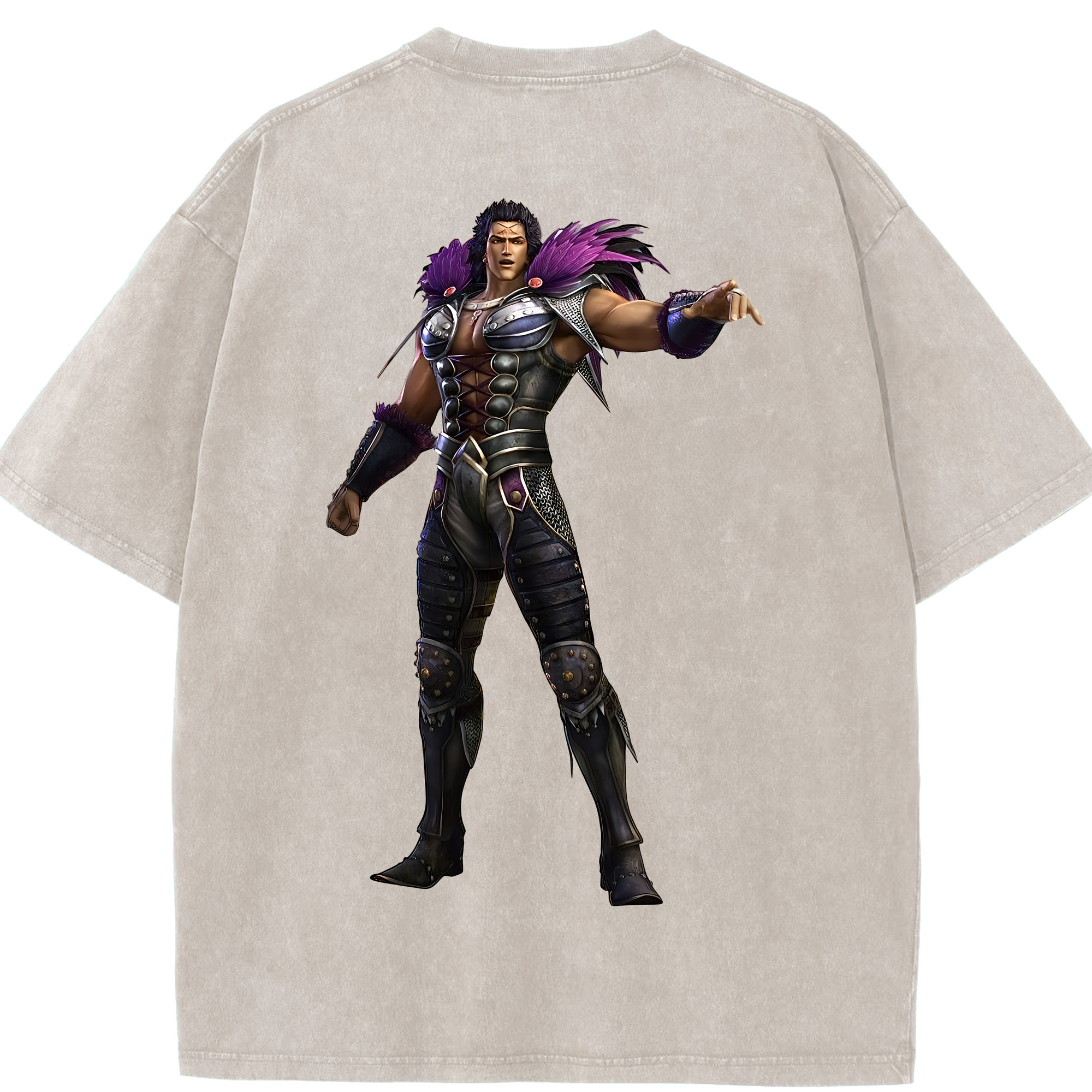 （画像用） 北斗の拳 Fist of the North Star 綿100% ヴィンテージ風 半袖Tシャツ（背面プリント）