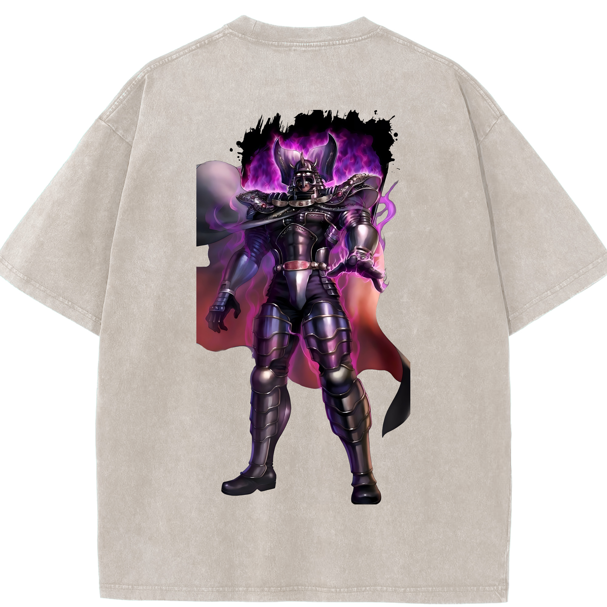 （画像用） 北斗の拳 Fist of the North Star 綿100% ヴィンテージ風 半袖Tシャツ（背面プリント）