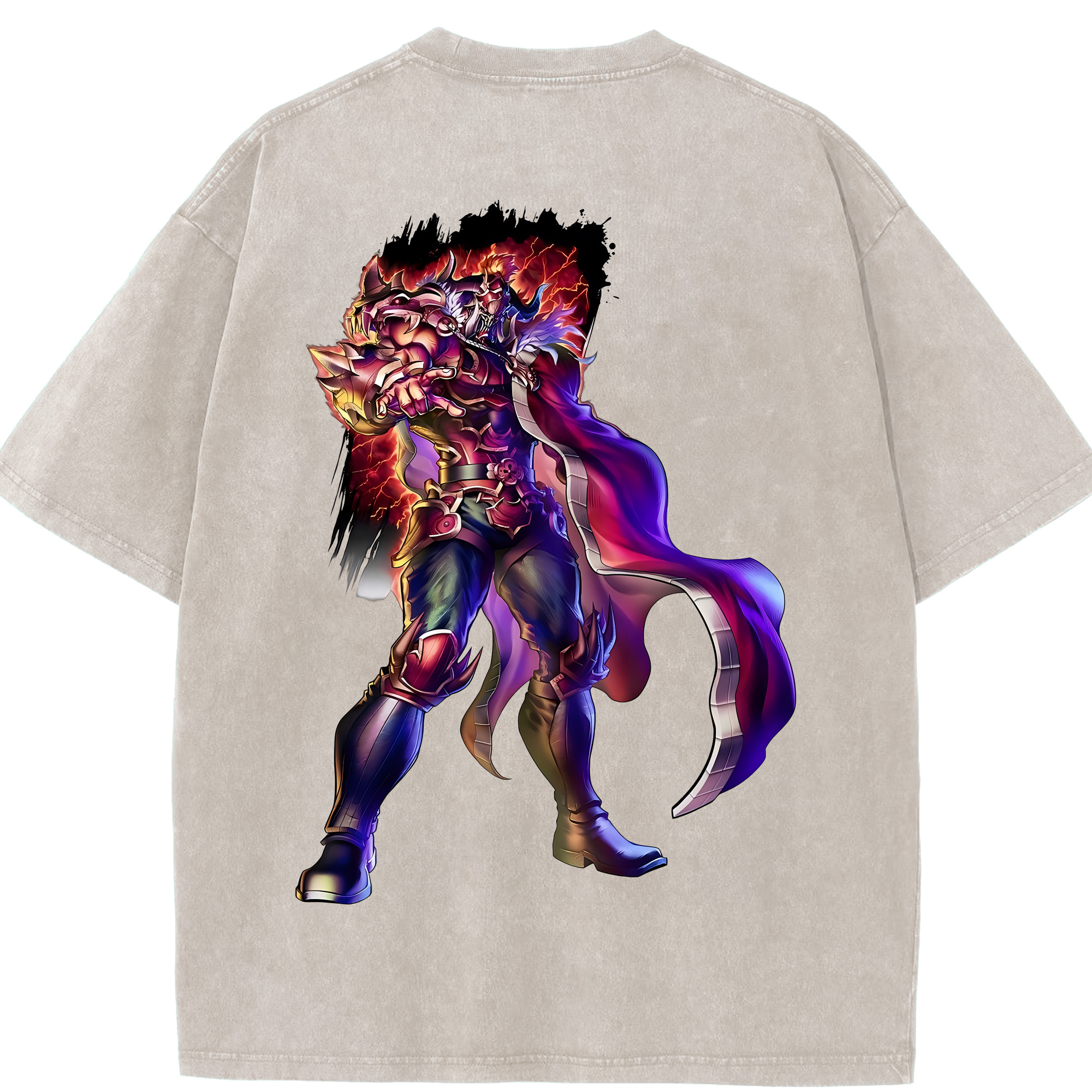 （画像用） 北斗の拳 Fist of the North Star 綿100% ヴィンテージ風 半袖Tシャツ（背面プリント）