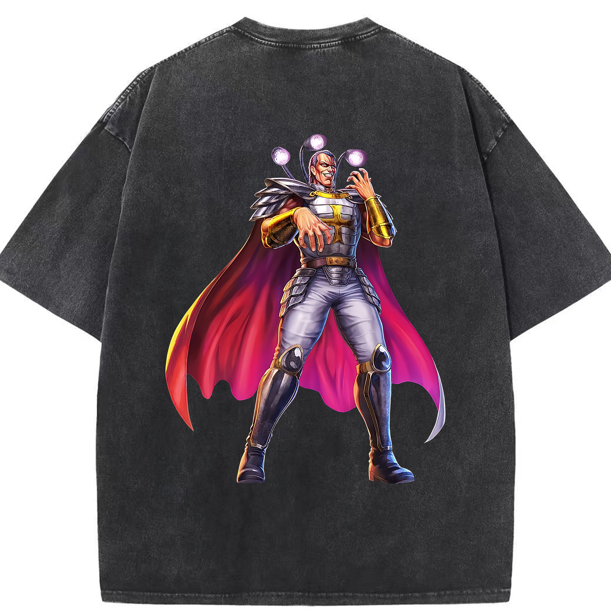 （画像用） 北斗の拳 Fist of the North Star 綿100% ヴィンテージ風 半袖Tシャツ（背面プリント）