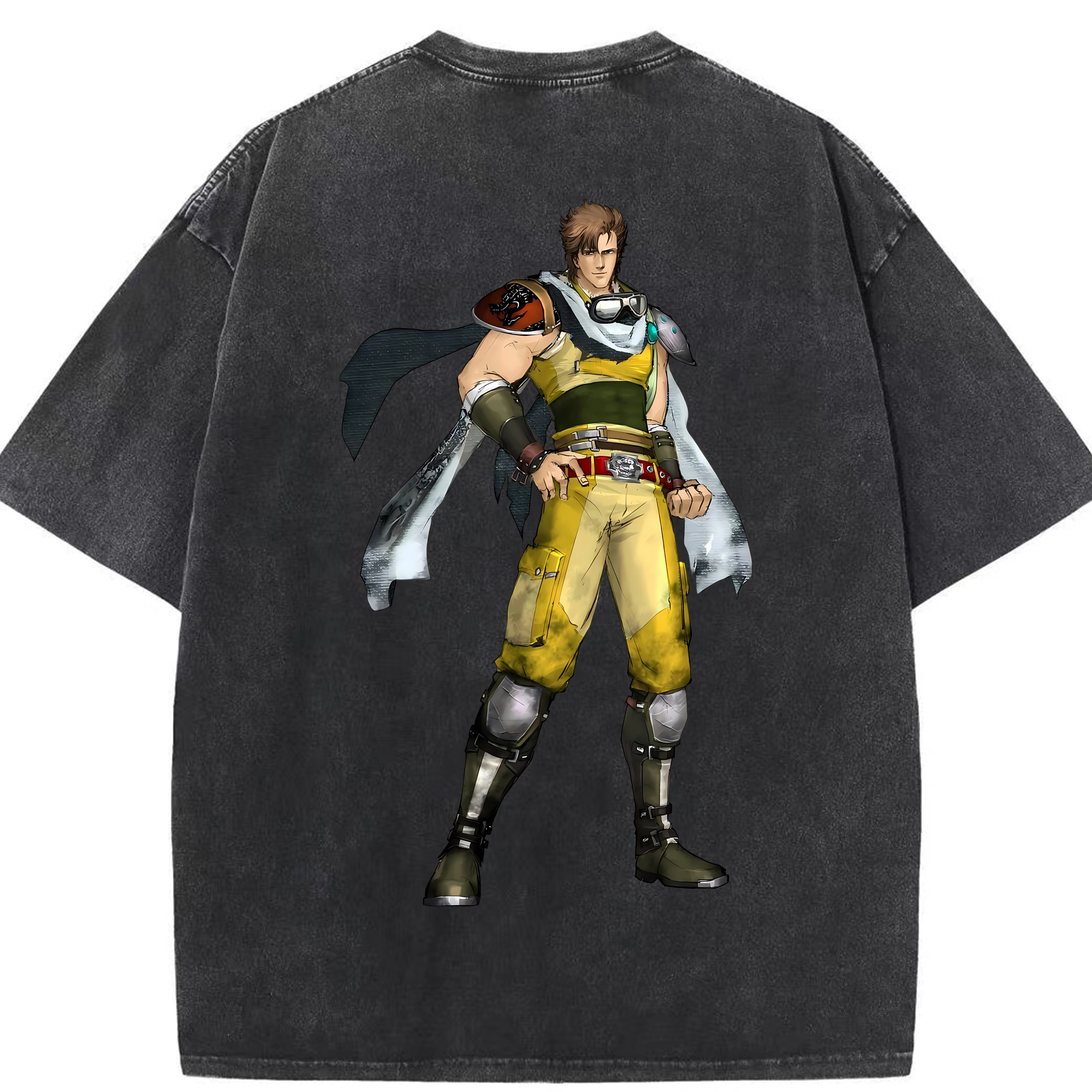 （画像用） 北斗の拳 Fist of the North Star 綿100% ヴィンテージ風 半袖Tシャツ（背面プリント）