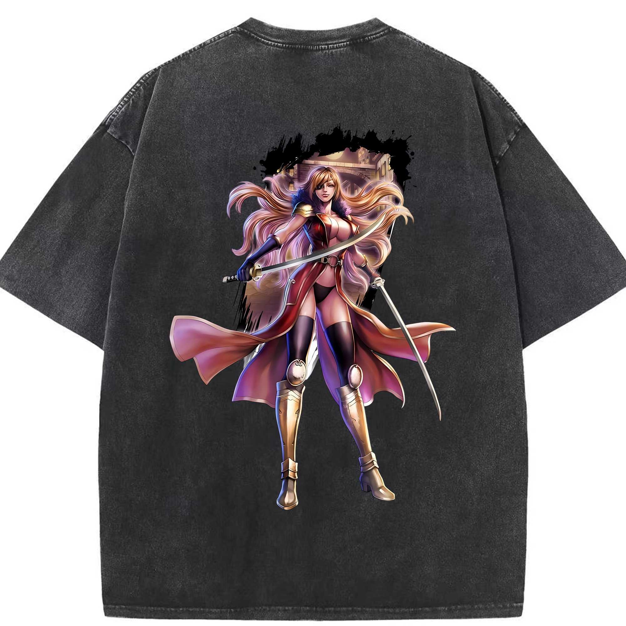（画像用） 北斗の拳 Fist of the North Star 綿100% ヴィンテージ風 半袖Tシャツ（背面プリント）