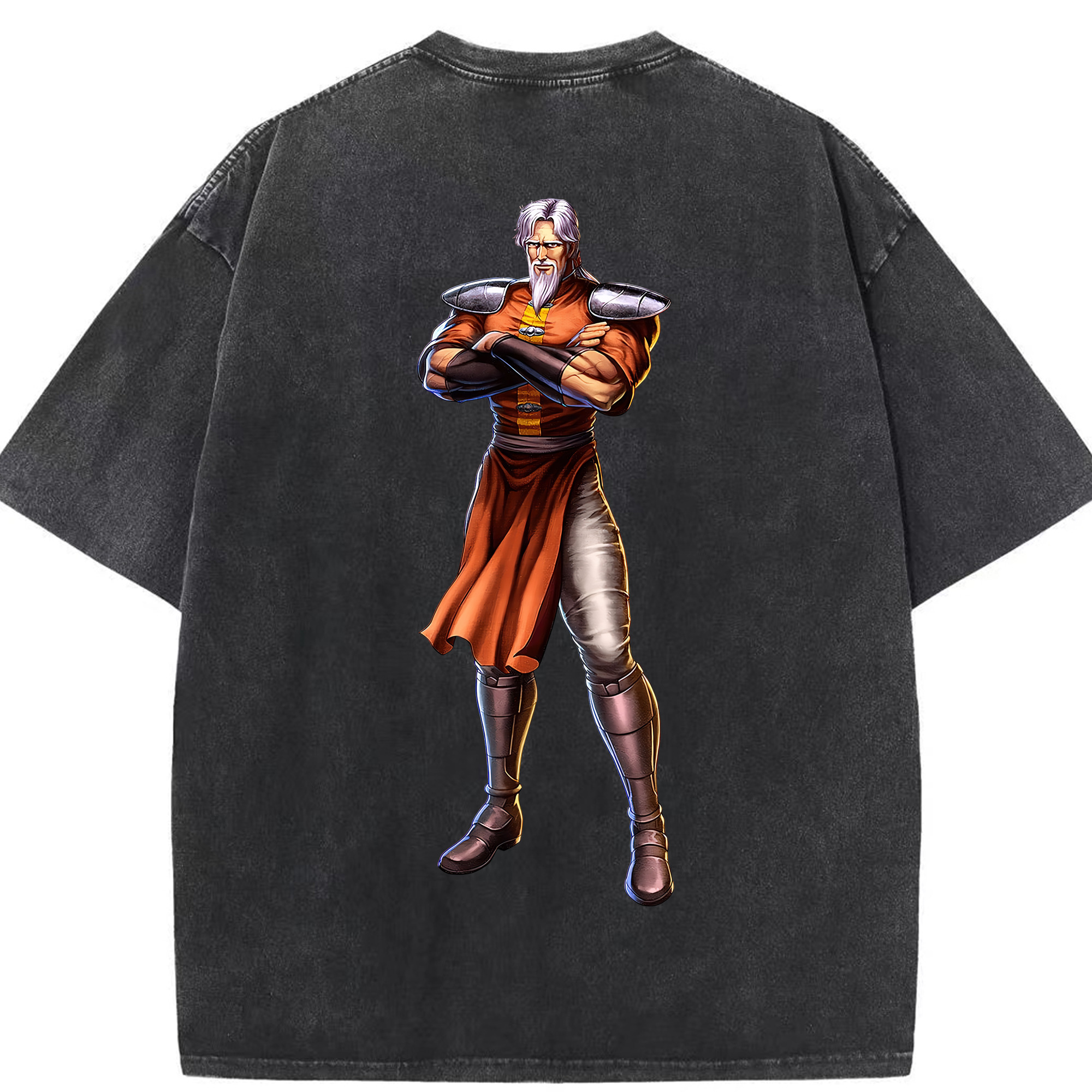 （画像用） 北斗の拳 Fist of the North Star 綿100% ヴィンテージ風 半袖Tシャツ（背面プリント）