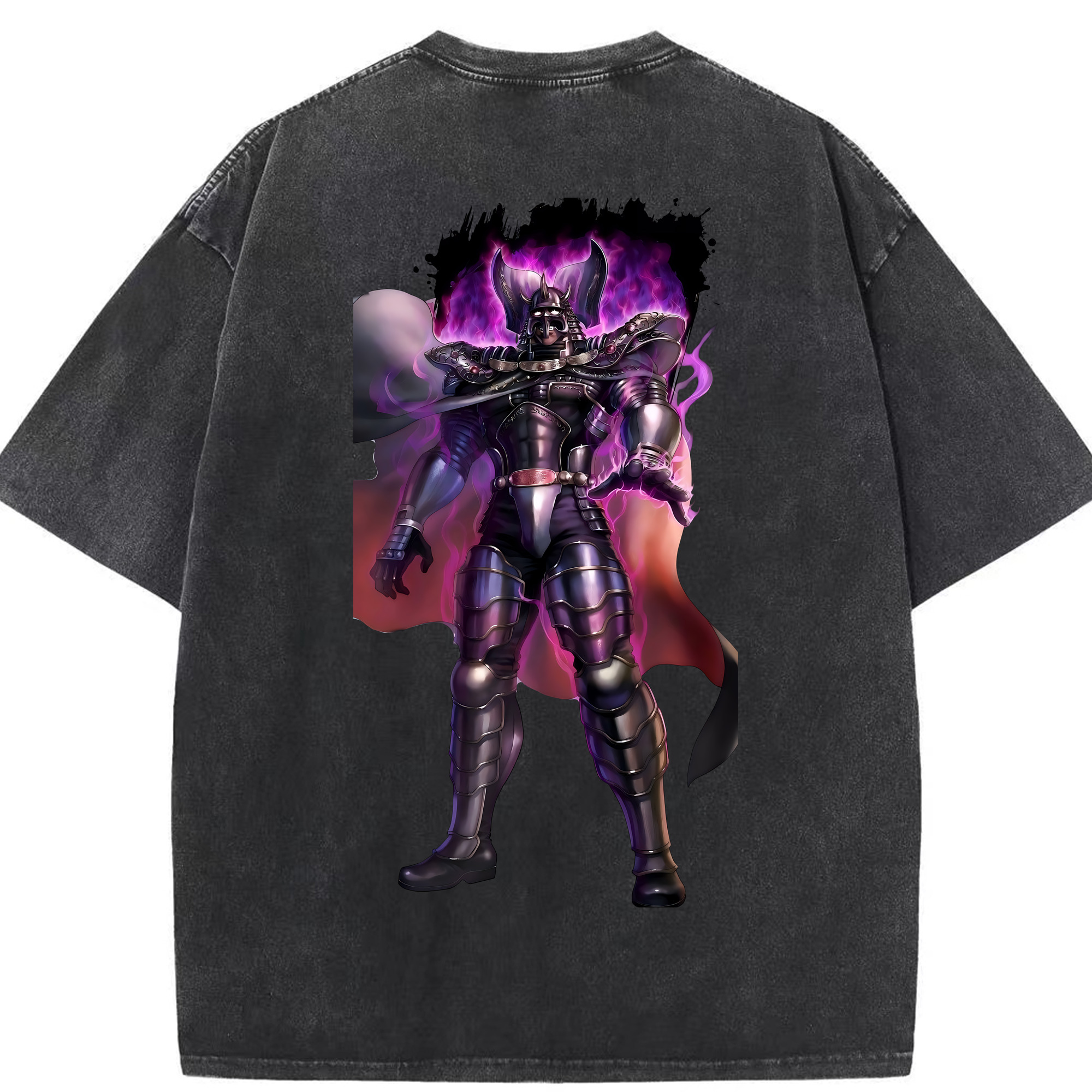 （画像用） 北斗の拳 Fist of the North Star 綿100% ヴィンテージ風 半袖Tシャツ（背面プリント）