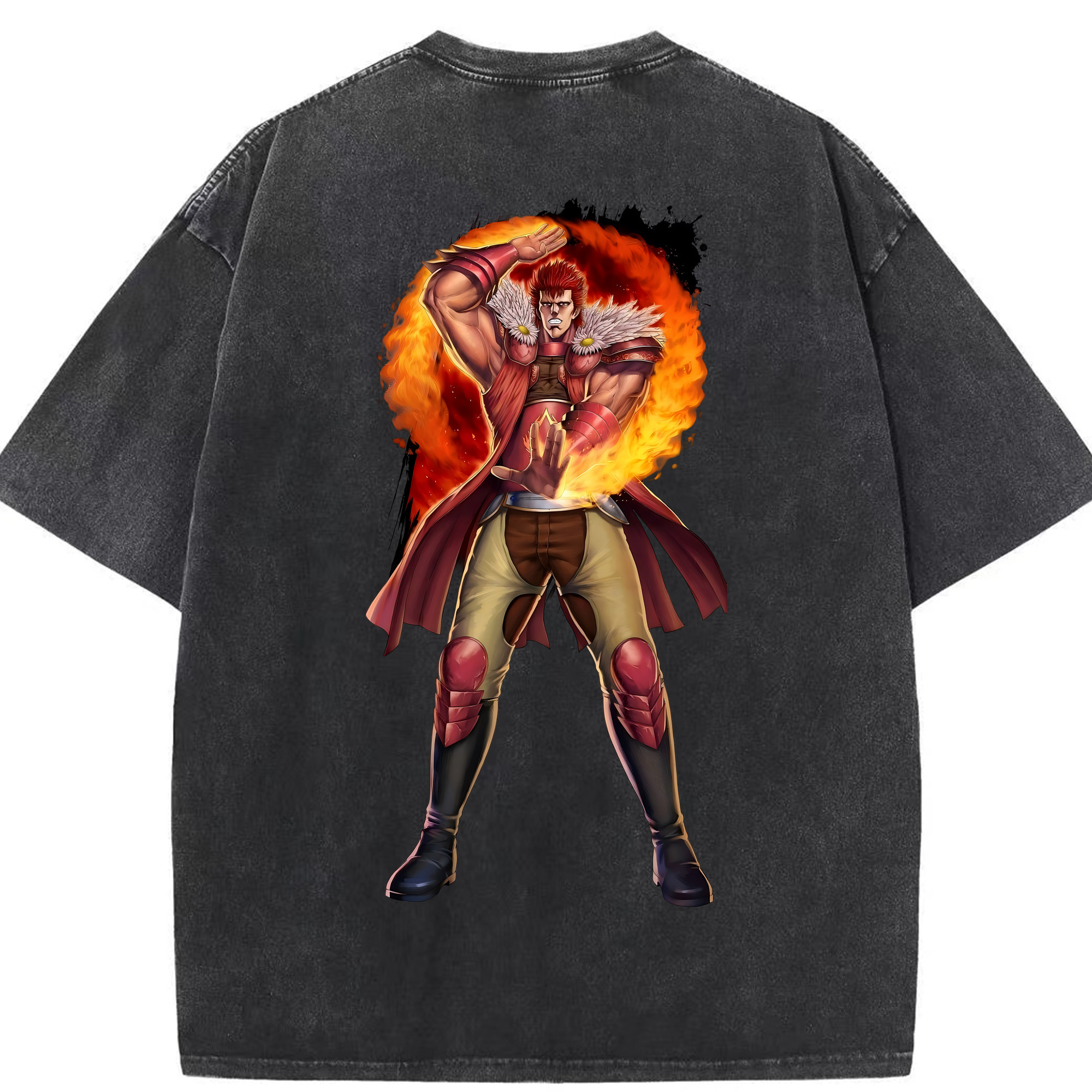 （画像用） 北斗の拳 Fist of the North Star 綿100% ヴィンテージ風 半袖Tシャツ（背面プリント）